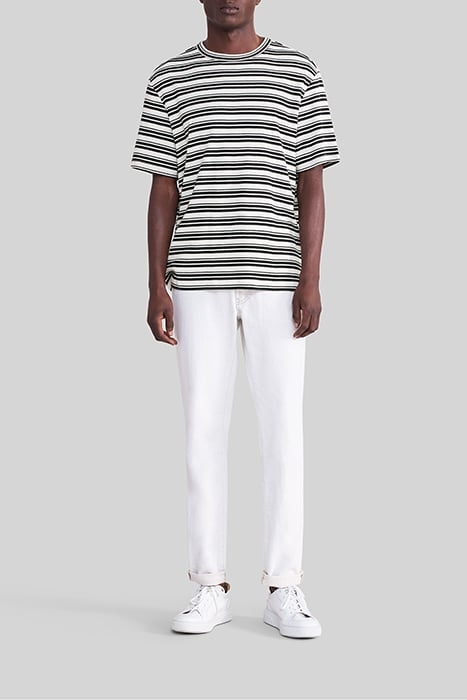 CHALK T-SHIRT WITH NAVY SAILOR STRIPES 3