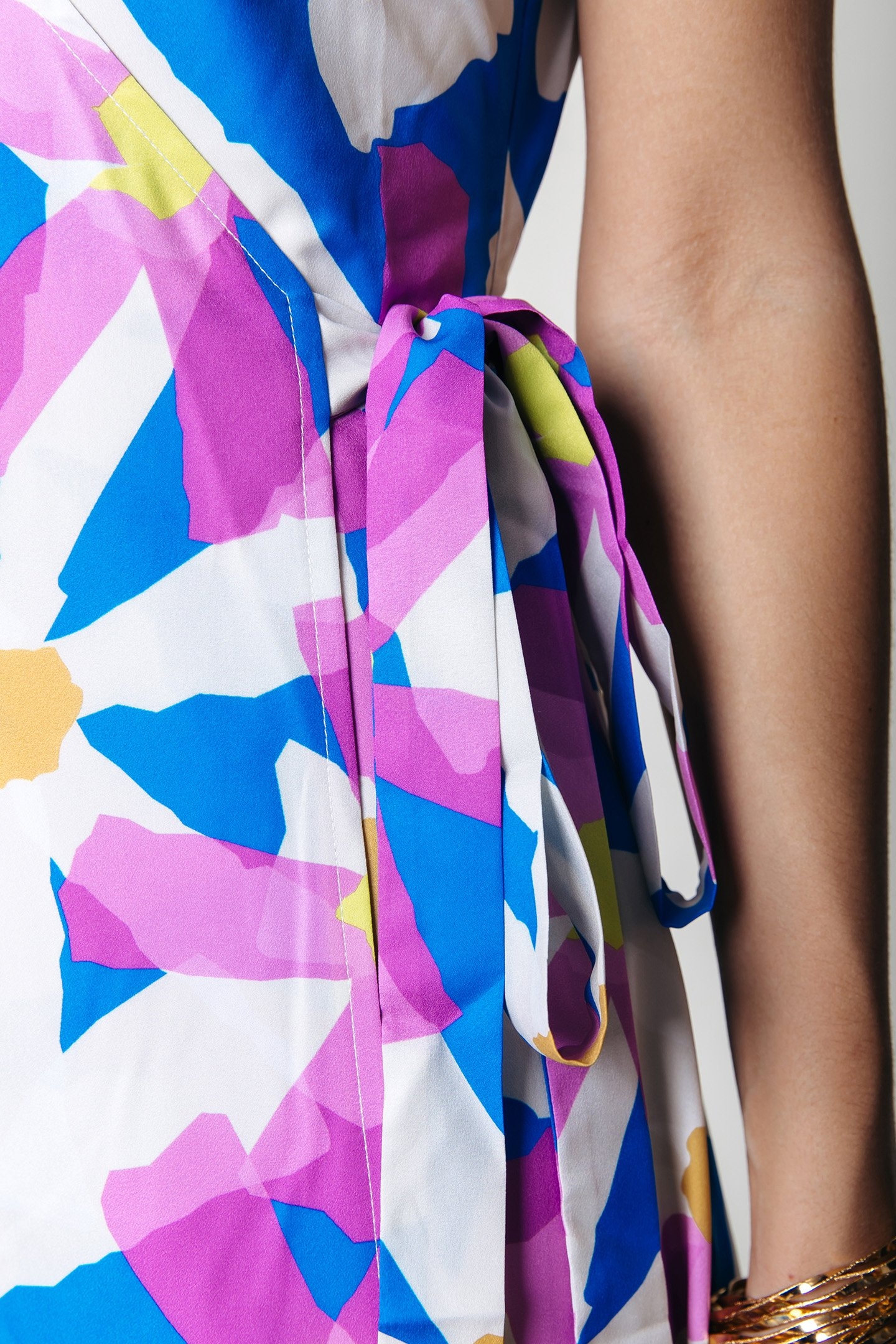 AVA BIG FLOWER REAL WRAP MAXI DRESS SS MULTICOLOR 5