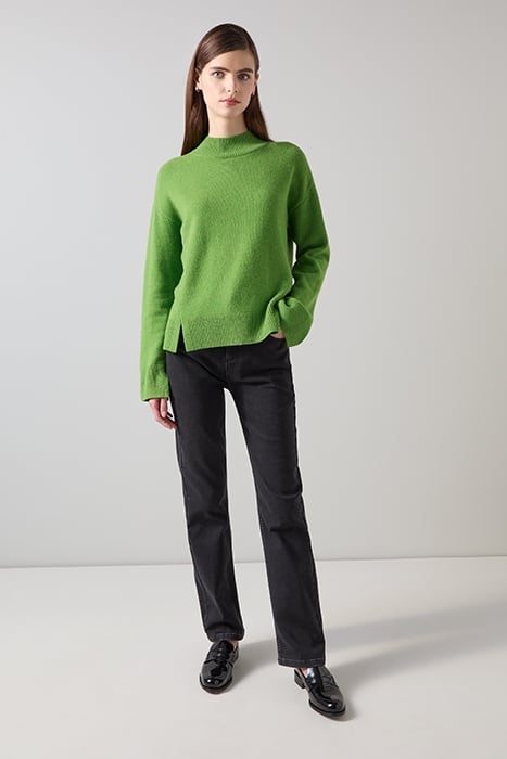 ZOE BOXY KNITTED SWEATER GREEN 1