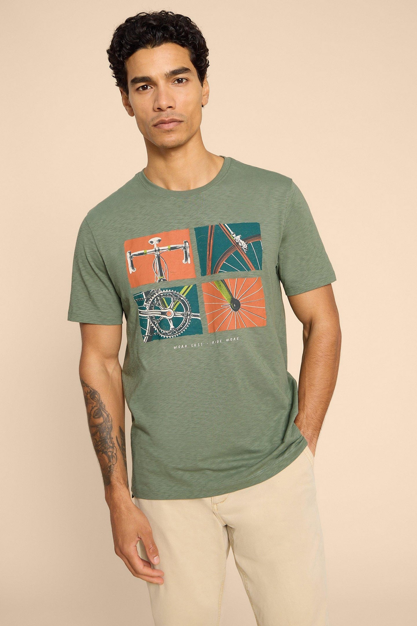 RIDE GRAPHIC TEE GREEN PRINT 1