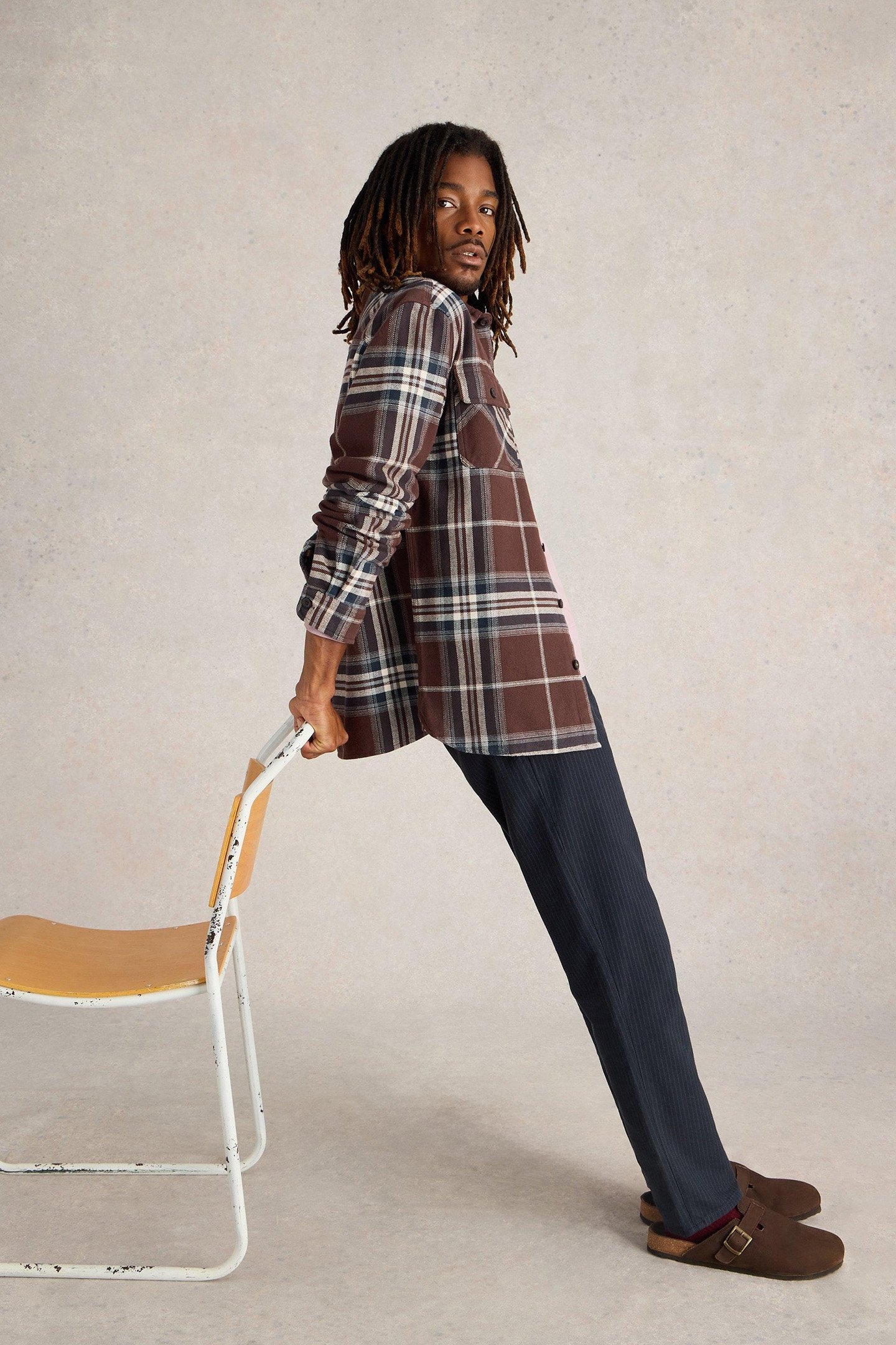 DARWEN CHECK OVERSHIRT BROWN MULTI 5