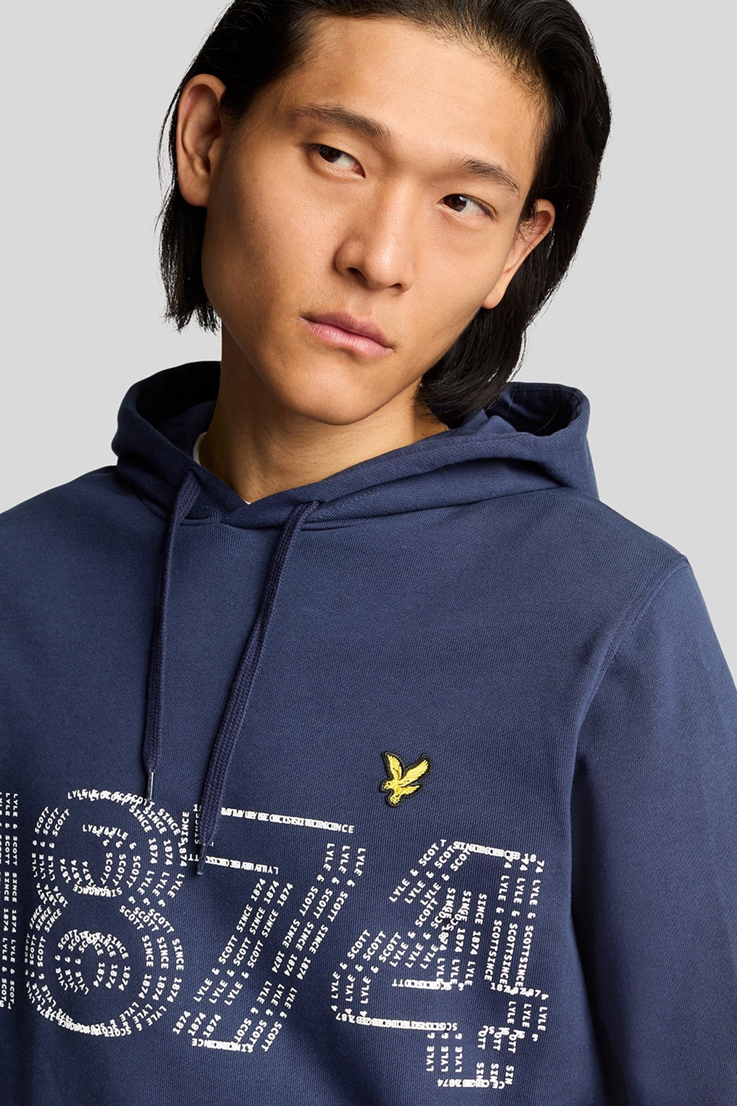 1874 LOGO PULLOVER HOODIE NAVY 6