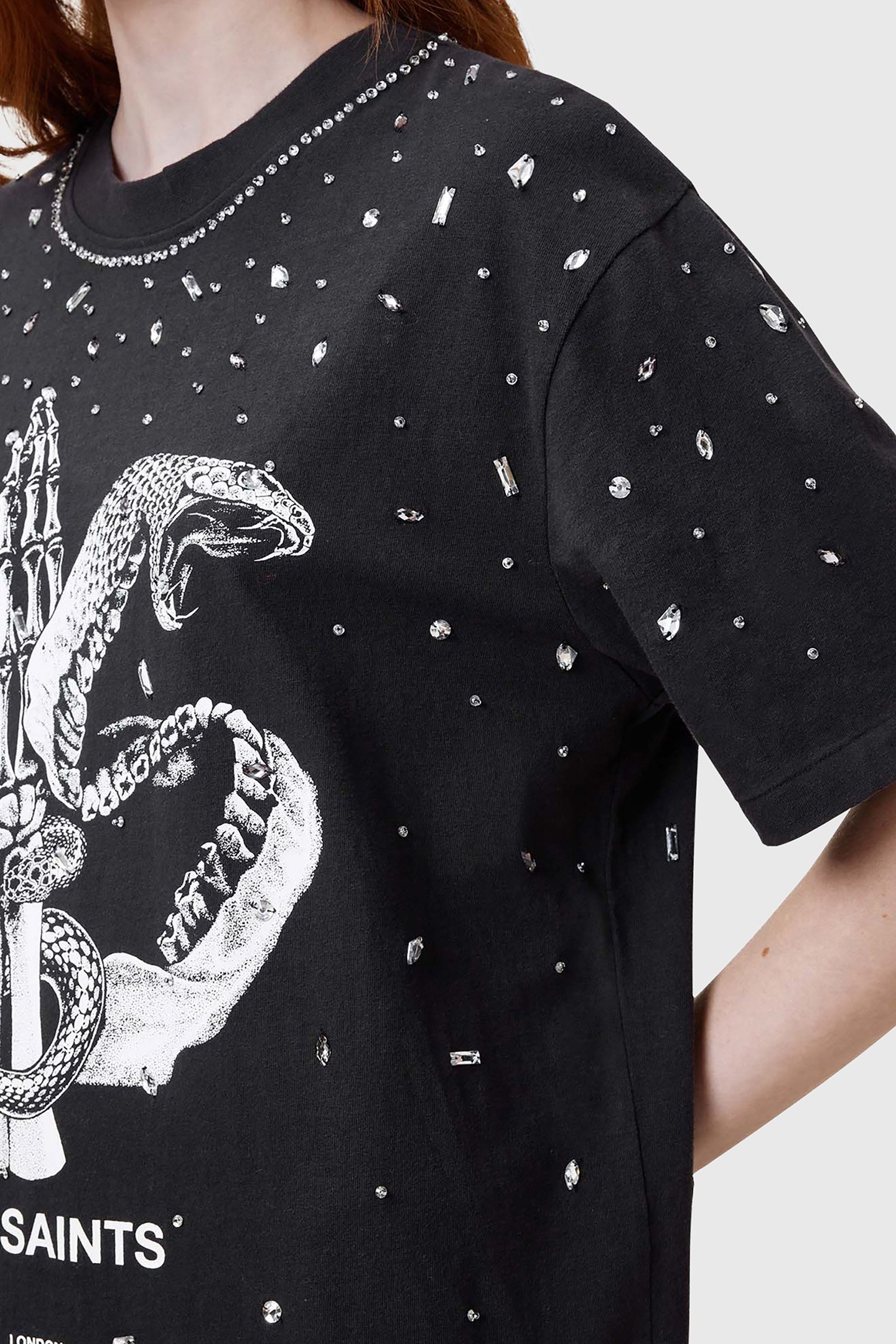 ASP EMB SLOUCH DRESS WASHED BLACK 5