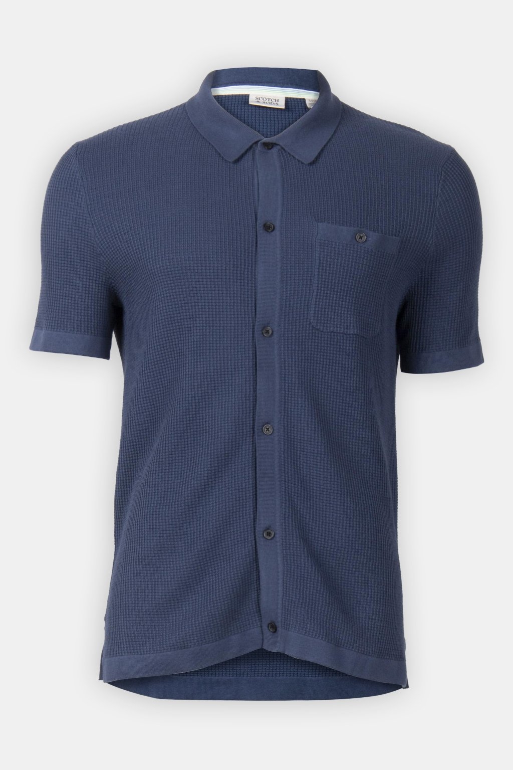 SS BUTTON FRONT CHEST POCKET SWEATER DARK OBSIDIAN 3