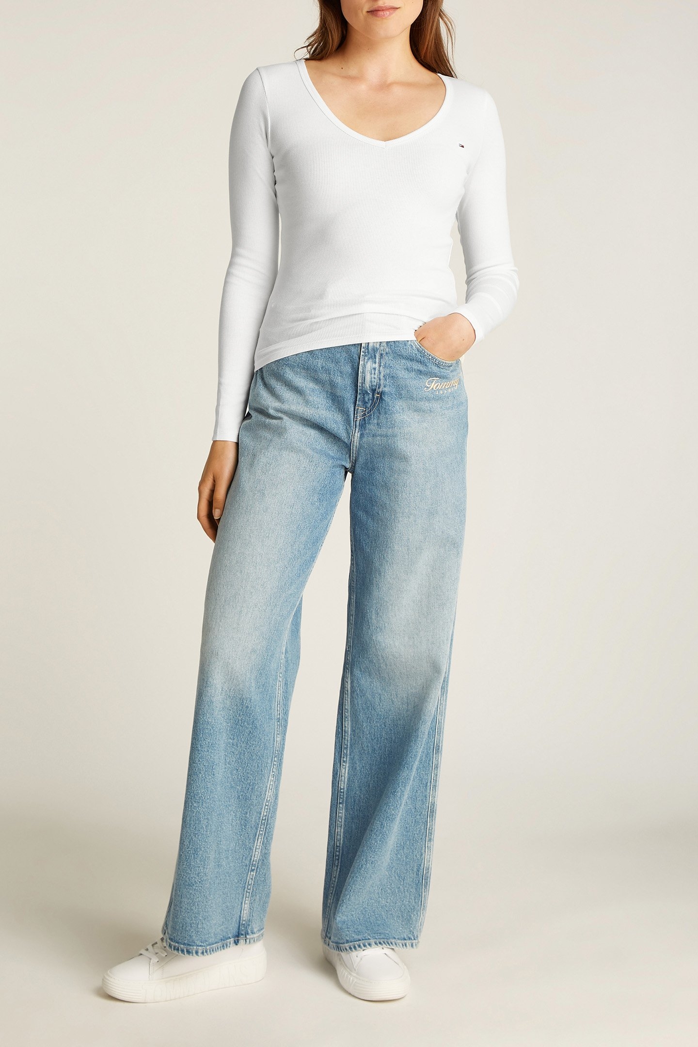 TJW SLIM ESSENTIAL R SLIM FIT LONG SLEEVE SHIRT ECRU 3