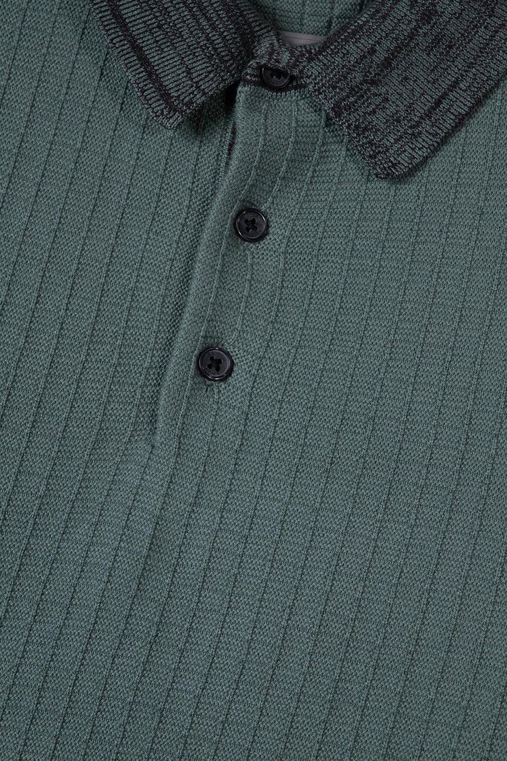 MARLED RIB SWEATER SS POLO KHAKI GREEN 4