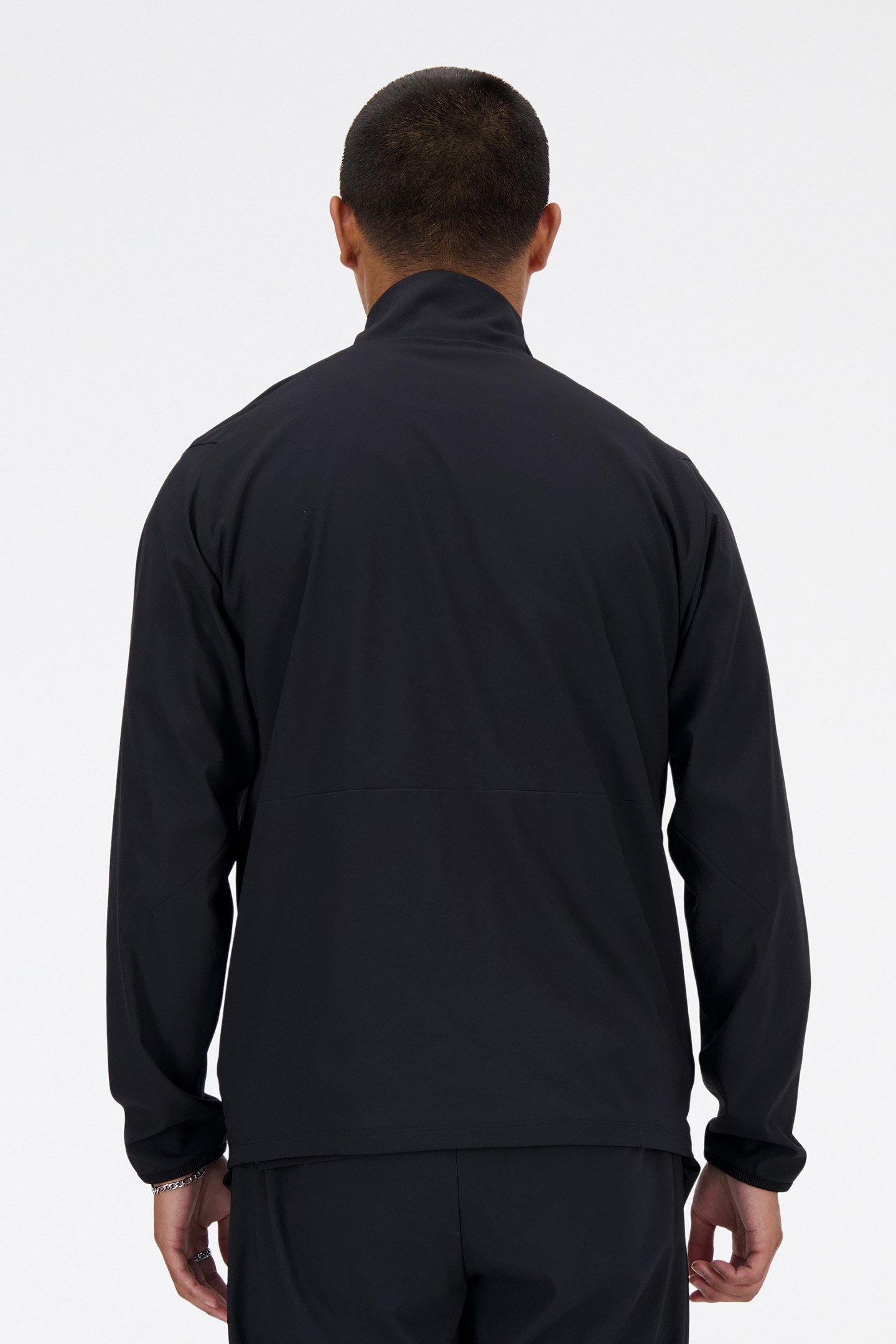 STRETCH WOVEN JACKET IN BLACK 2