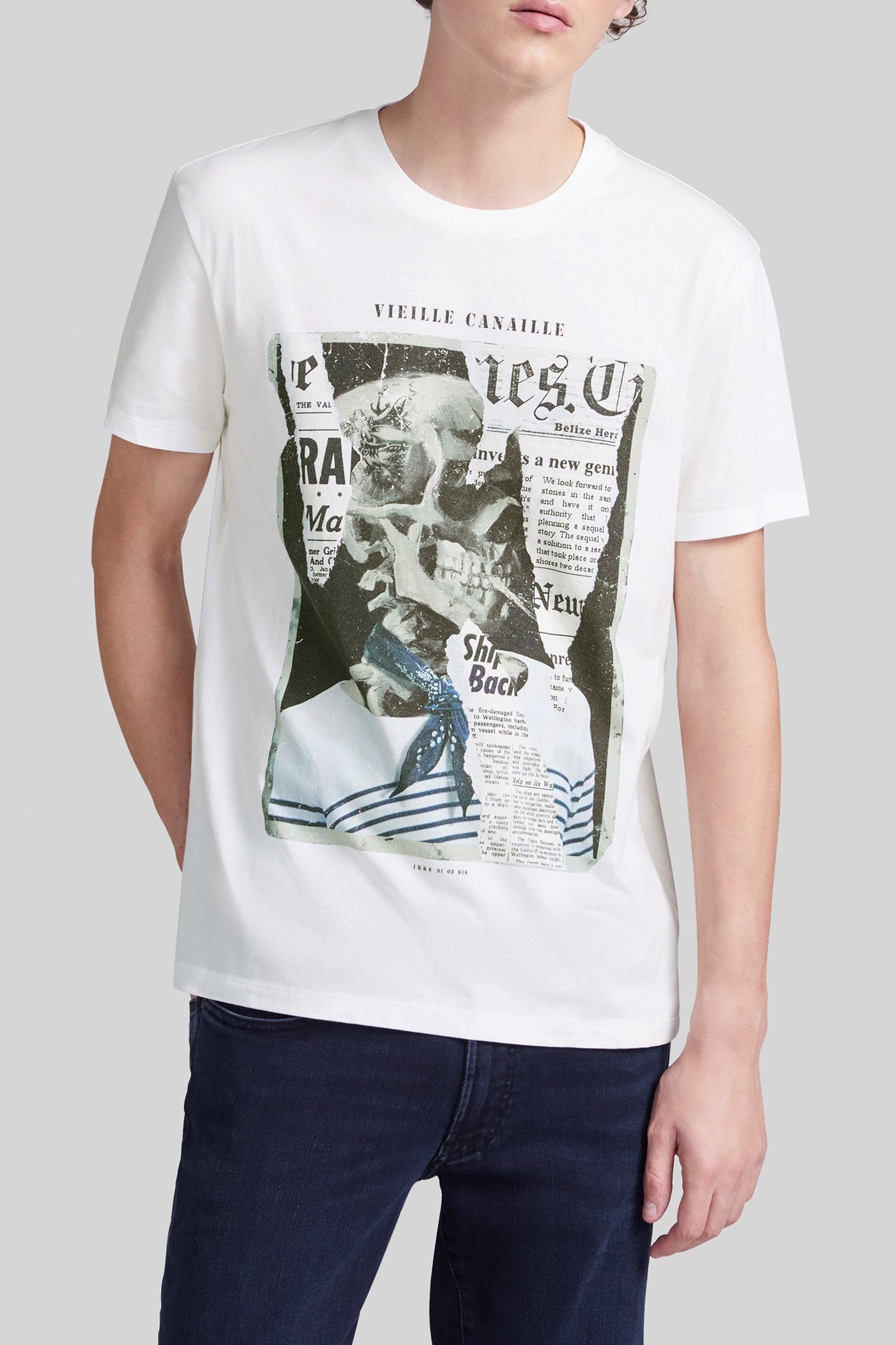 OFF-WHITE ORGANIC COTTON SKELETON-SAILOR T-SHIRT 1
