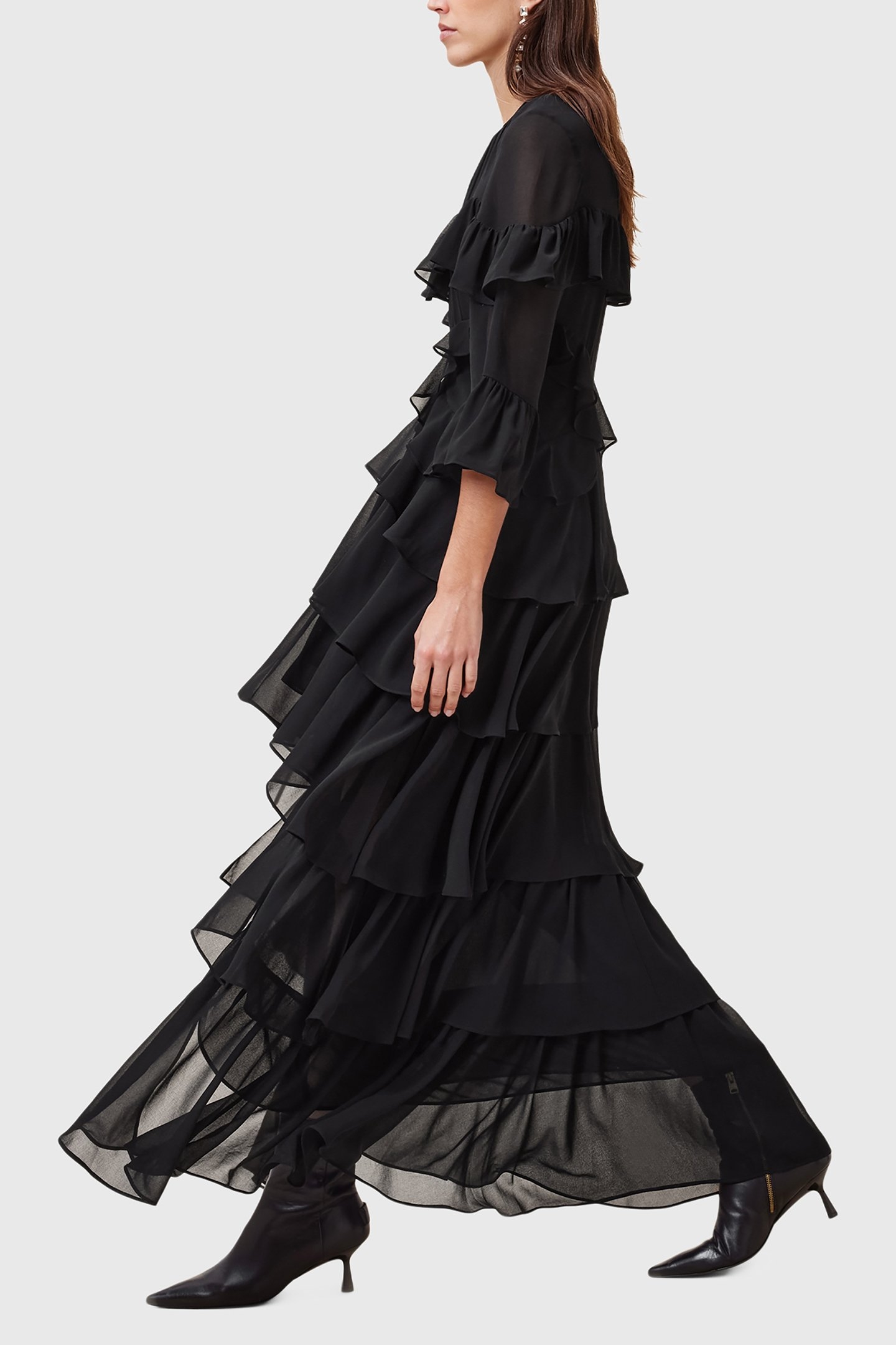 NAT RUFFLE DRESS BLACK 4