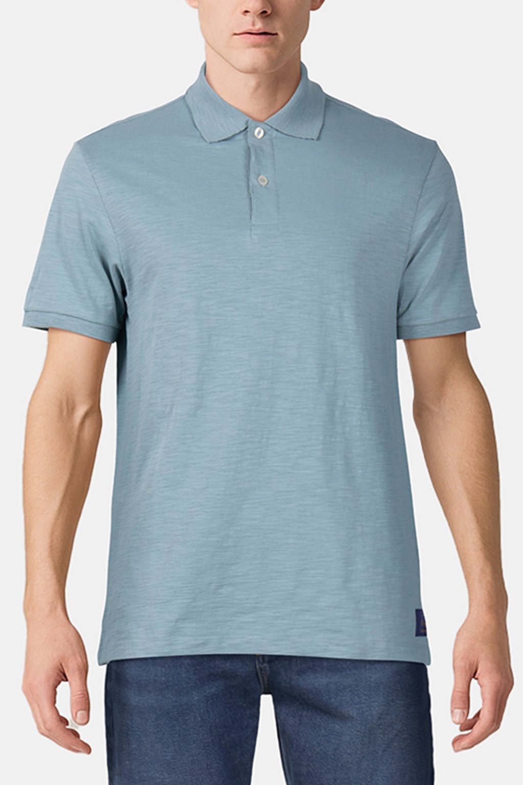 SLUB SS POLO BAY BLUE 1