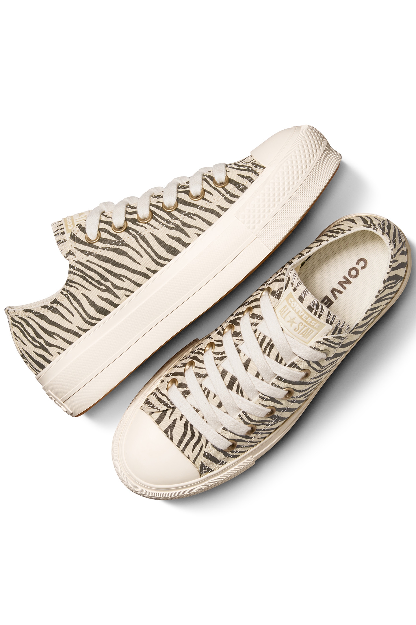 CHUCK TAYLOR ALL STAR LIFT ZEBRA PRINT EGRET/EGRET/ENGINE SM 3