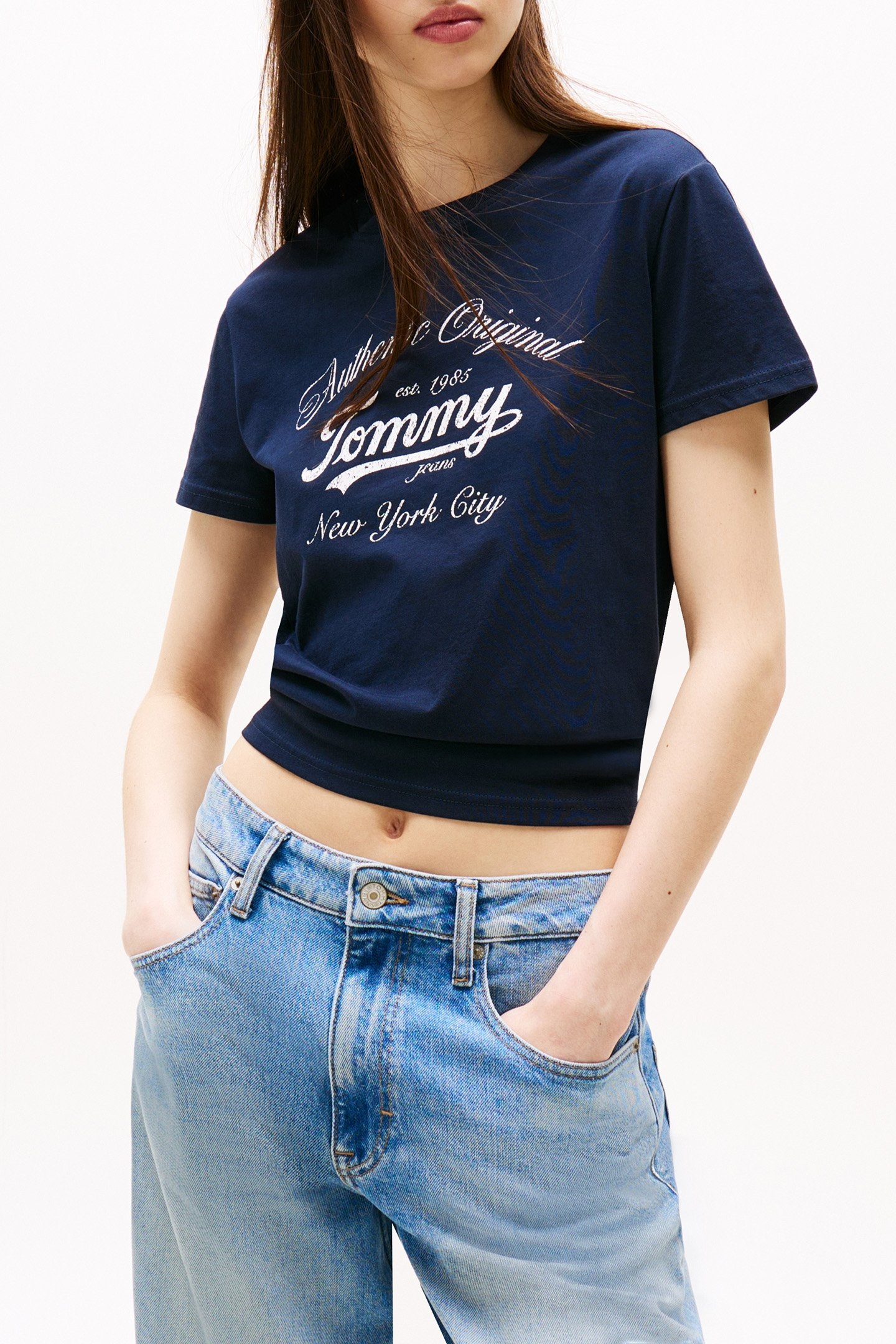 TJW REG ESSENTIAL LO T-SHIRT, SLIM FIT, DARK NIGHT NAVY 1