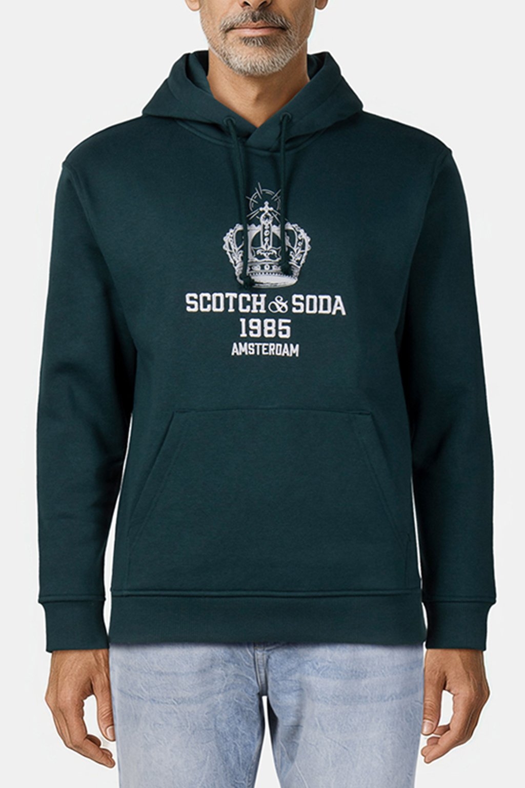 RELAXED FIT FLEECE GRAPHIC HOODIE CYPRESS GREEN 1