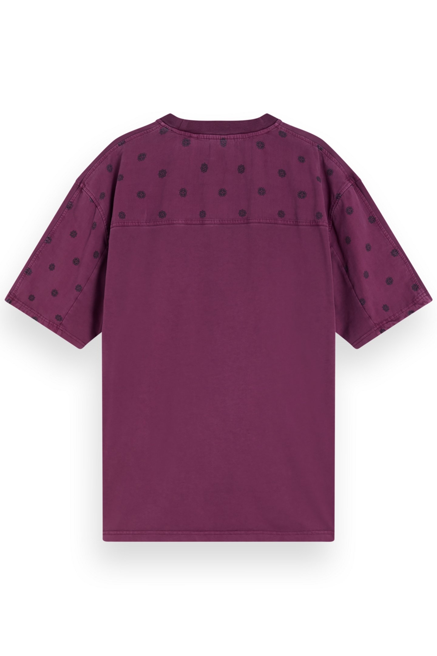 CUT + SEW GARMENT DYE T-SHIRT BERRY 5