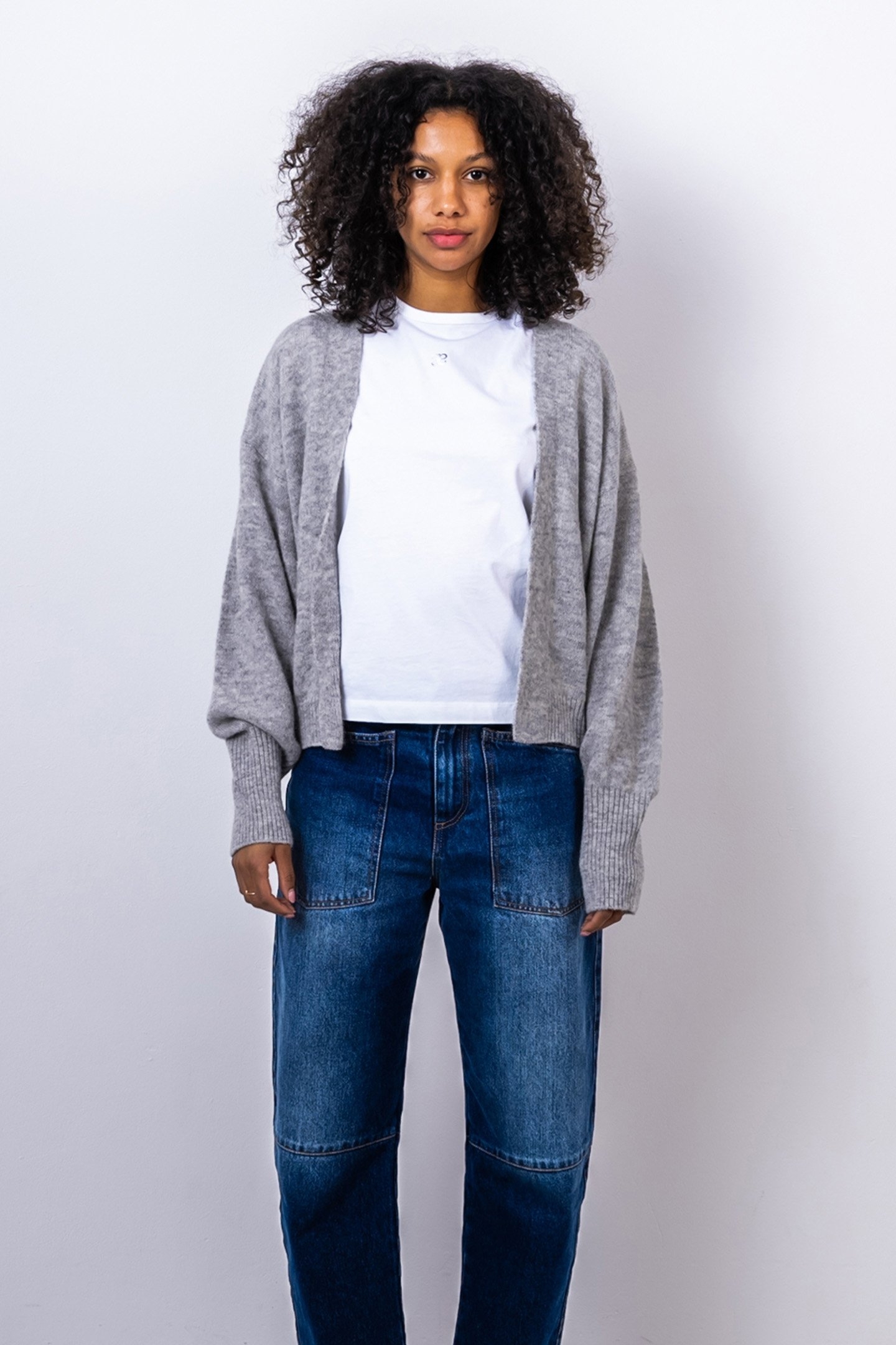 LOUIZA CARDIGAN GREY MELANGE 1