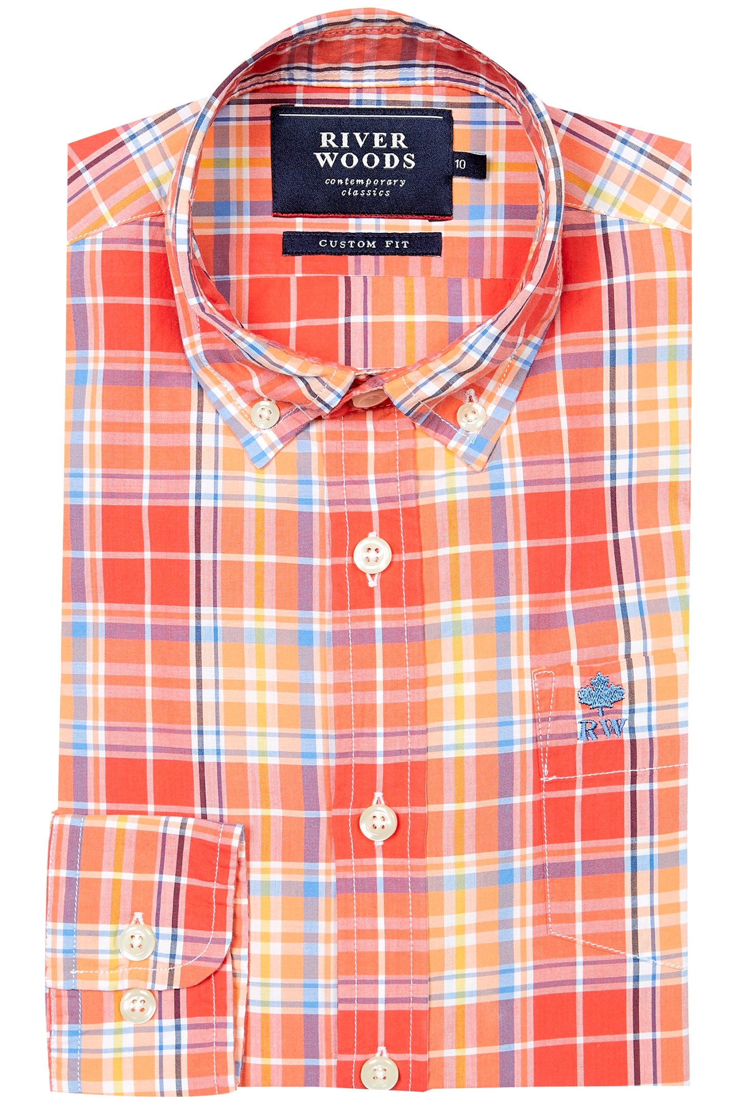 CUSTOM FIT CHECKED SHIRT MULTI 1