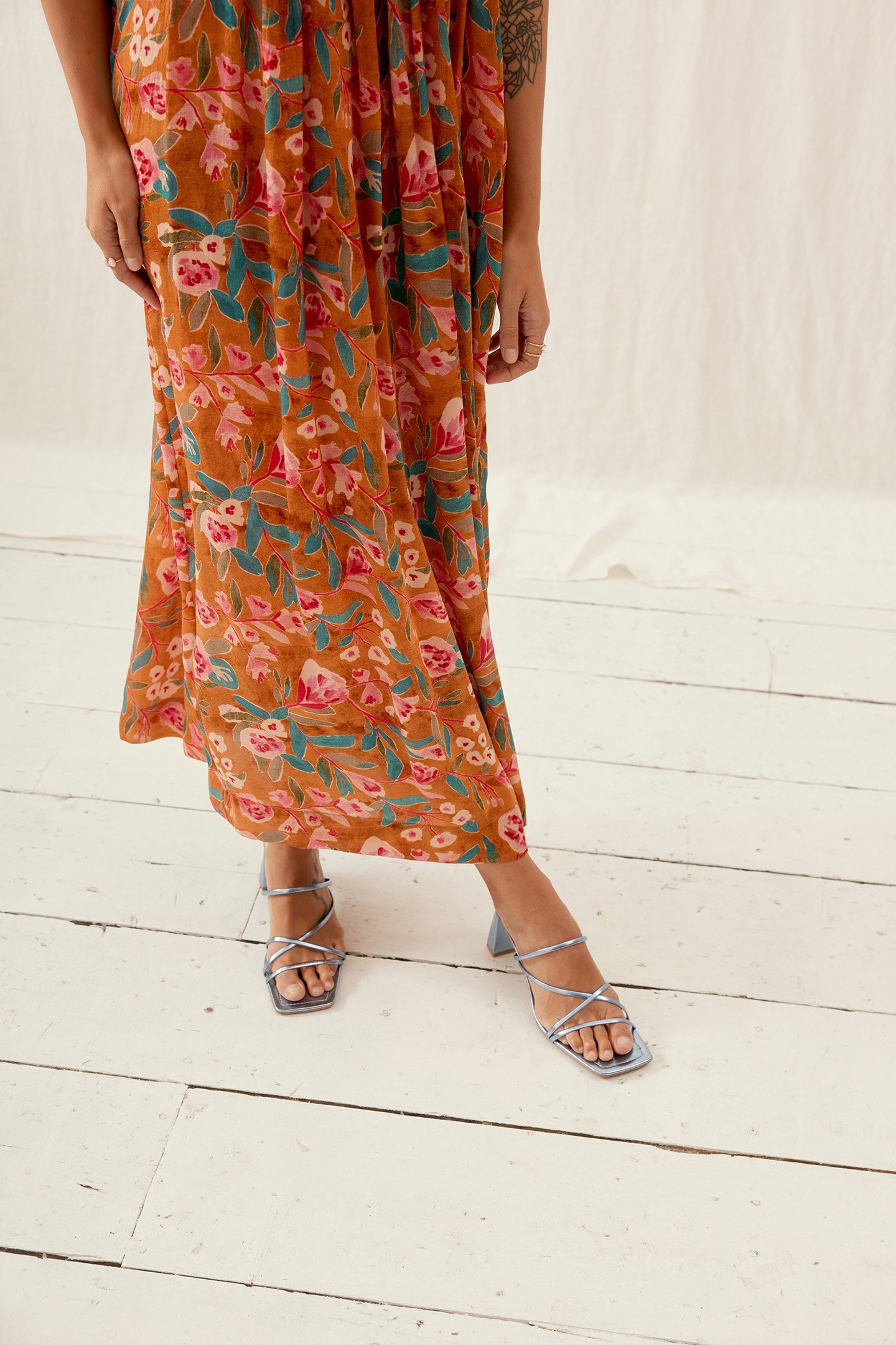 DRESS MARJORIE CINNAMON POPPY BLOOM 4