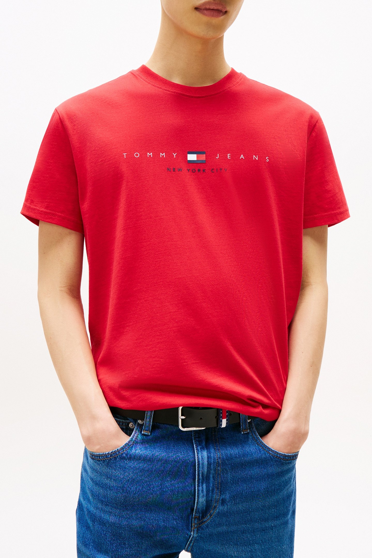 TJM FLAG LINEAR REGULAR FIT TSHIRT, SAPPHIRE RED 1