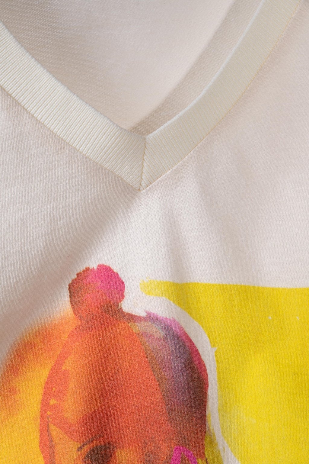 MADIAN - IVORY WATERCOLOUR T-SHIRT FOR WOMEN 4