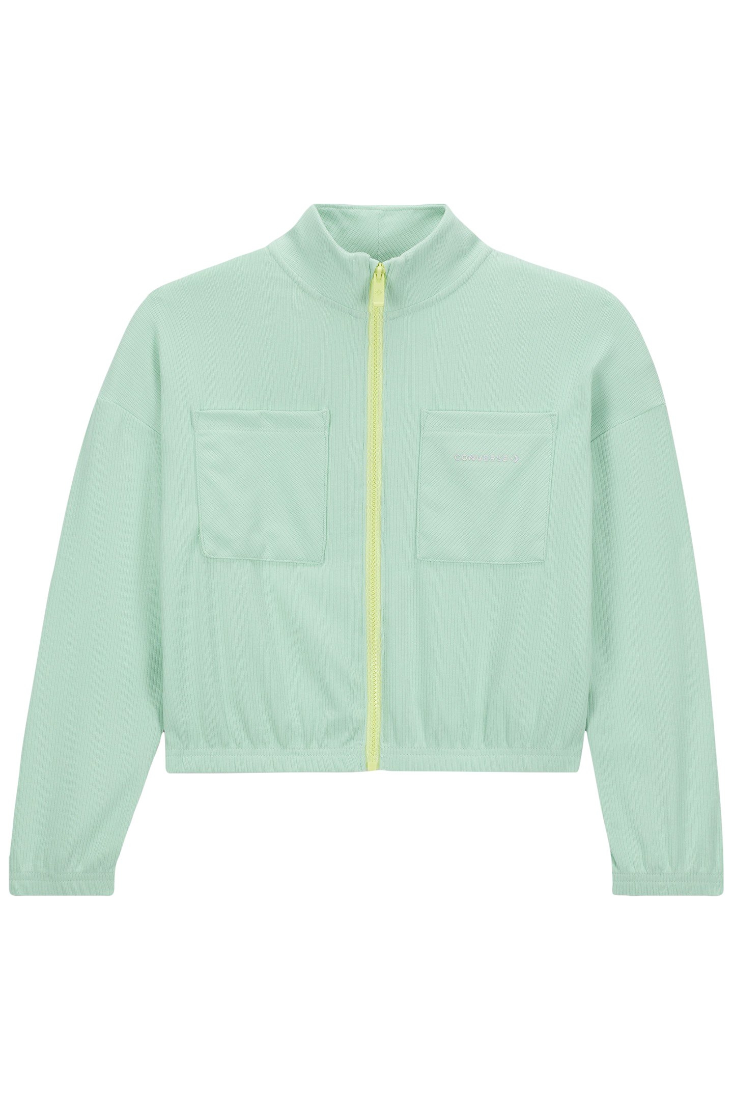 RIBBED FULL-ZIP JACKET STICKY ALOE 1