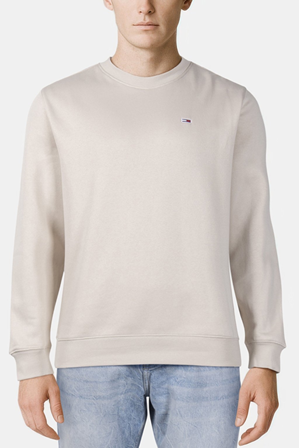 TJM REG S FLAG CREW REGULAR FIT SWEATSHIRT NEWSPRINT 1