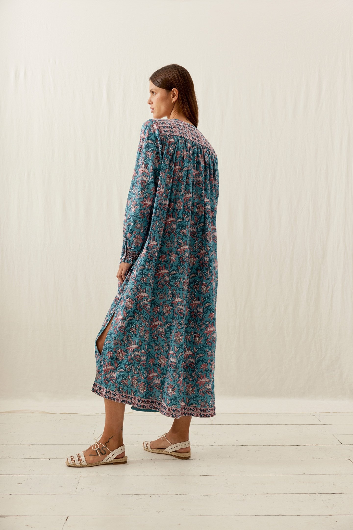 DRESS DEEPALI TEAL GARDEN OF EDEN 2