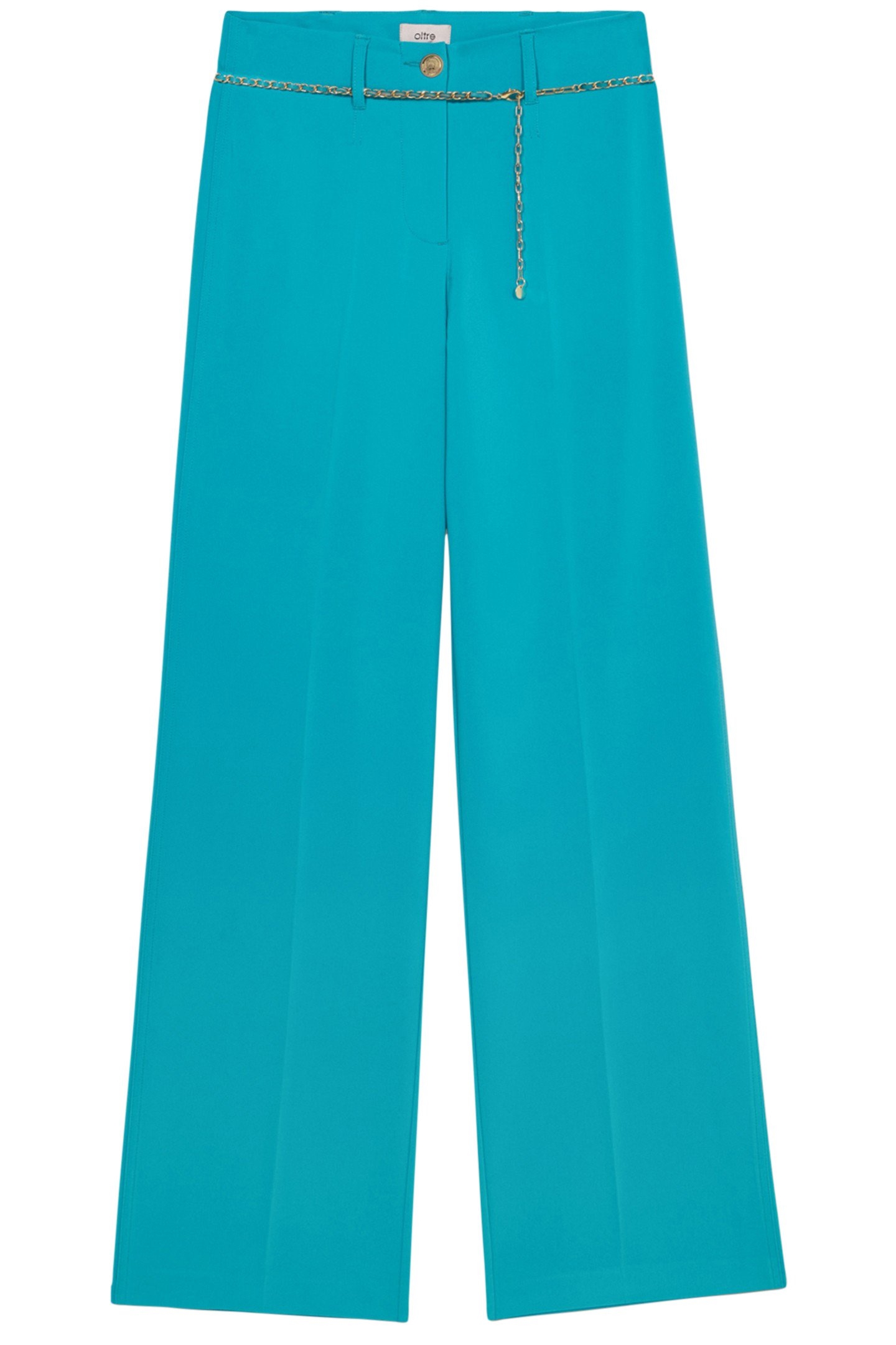TECHNICAL FABRIC FLARED TROUSERS BLUE 4