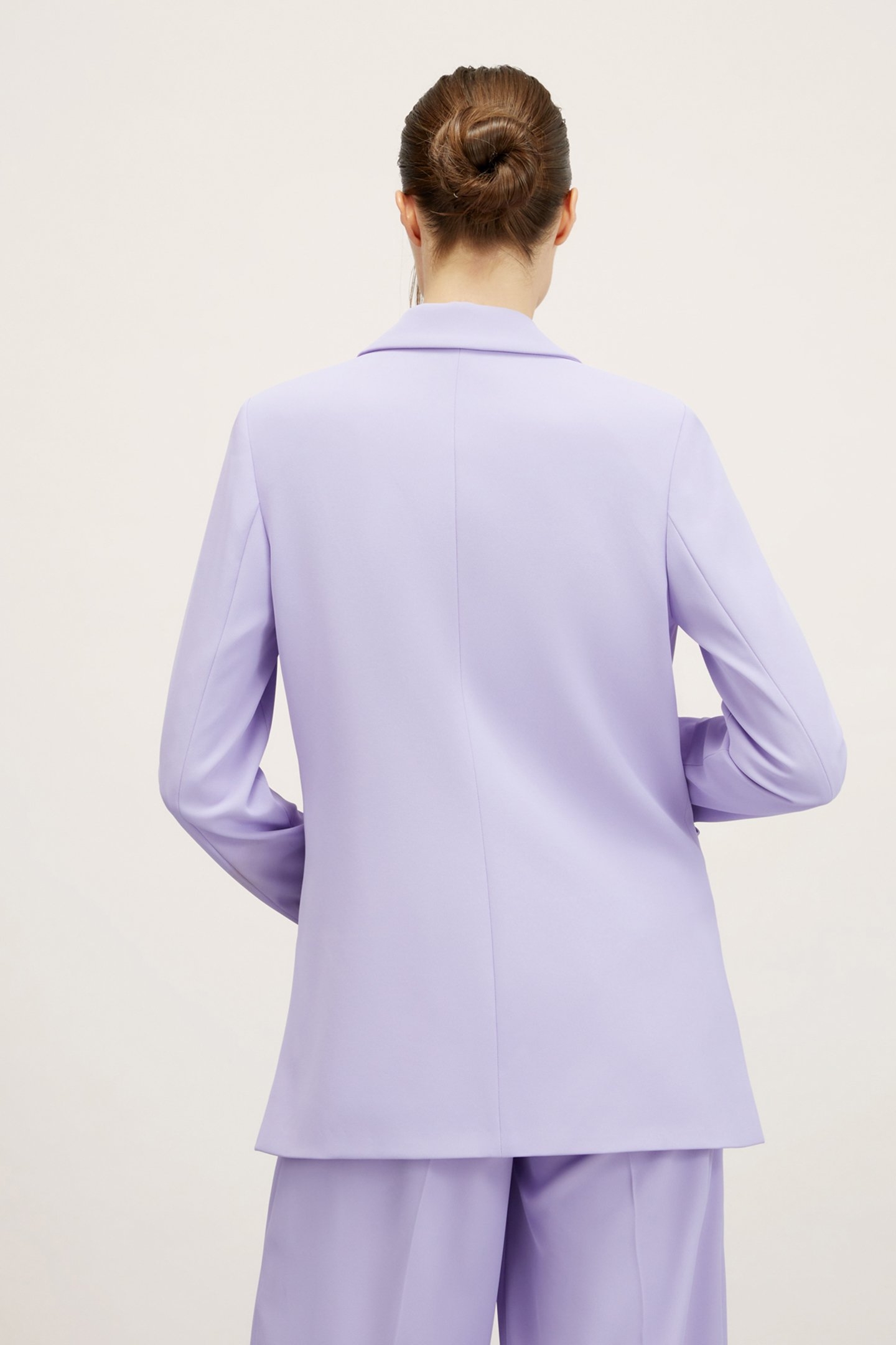 LONG SINGLE-BREASTED BLAZER VIOLET 2