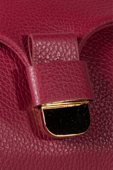 MEDIUM SIZED HANDBAG WITH FLAP POCKET IN BURGUNDY RED 5