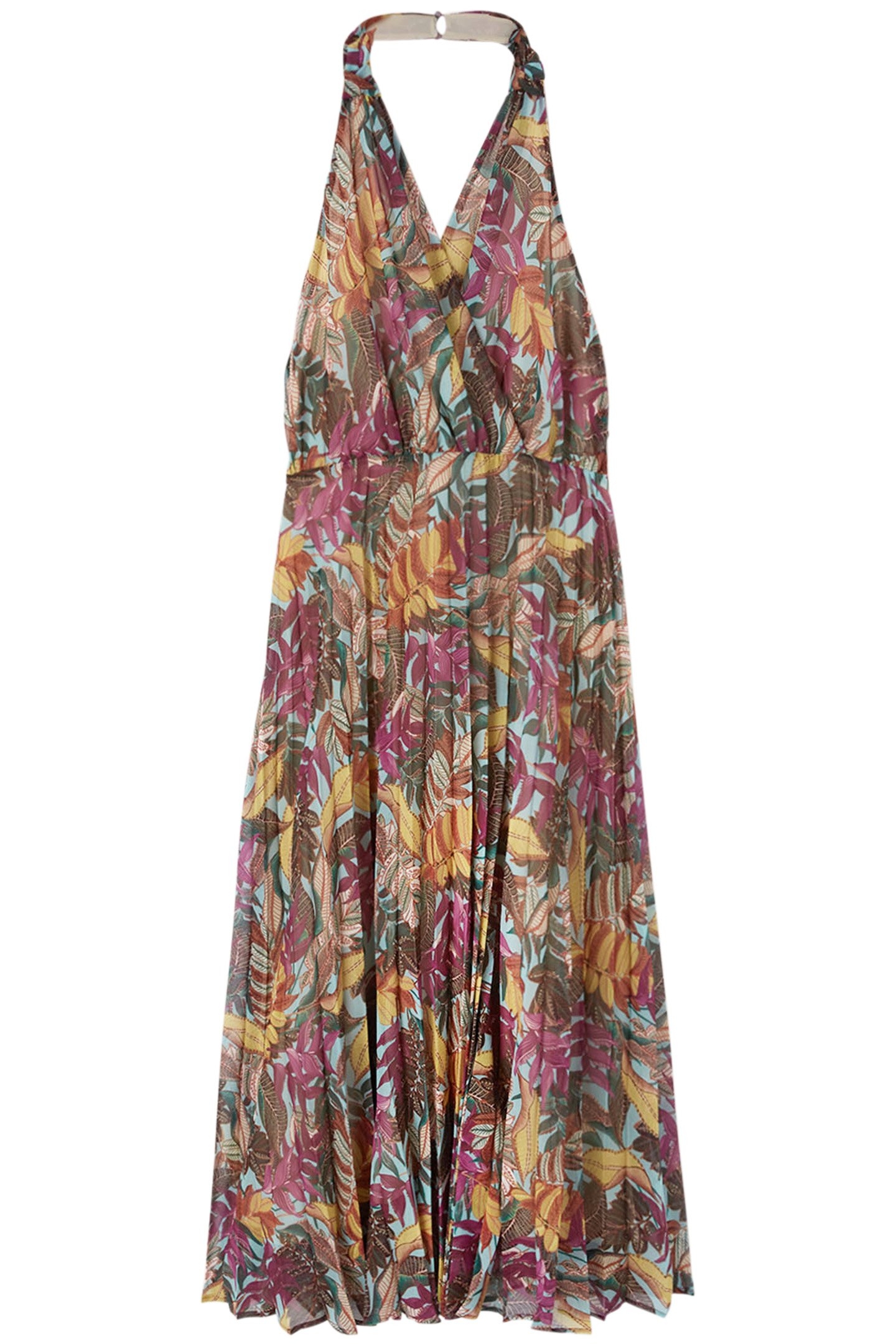 ETHNIC PATTERN GEORGETTE DRESS WITH SCARF VIOLET 3