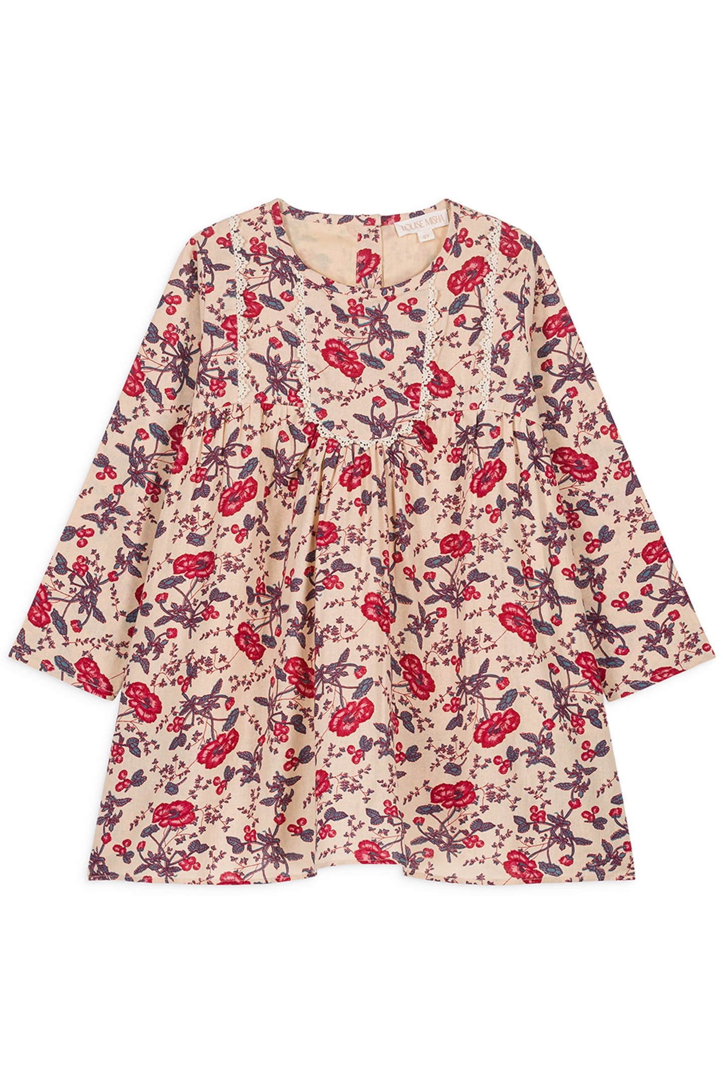 DRESS ROULOTTA CREAM POPPIES 2