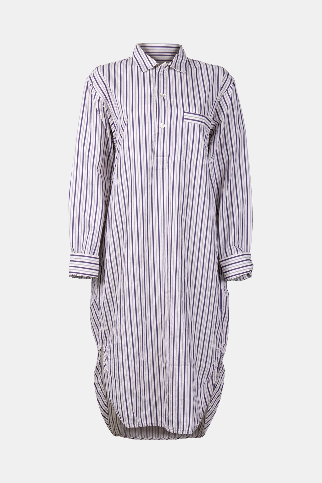 UNISEX POPLIN, NIGHT SHIRT LIDO STRIPES 1