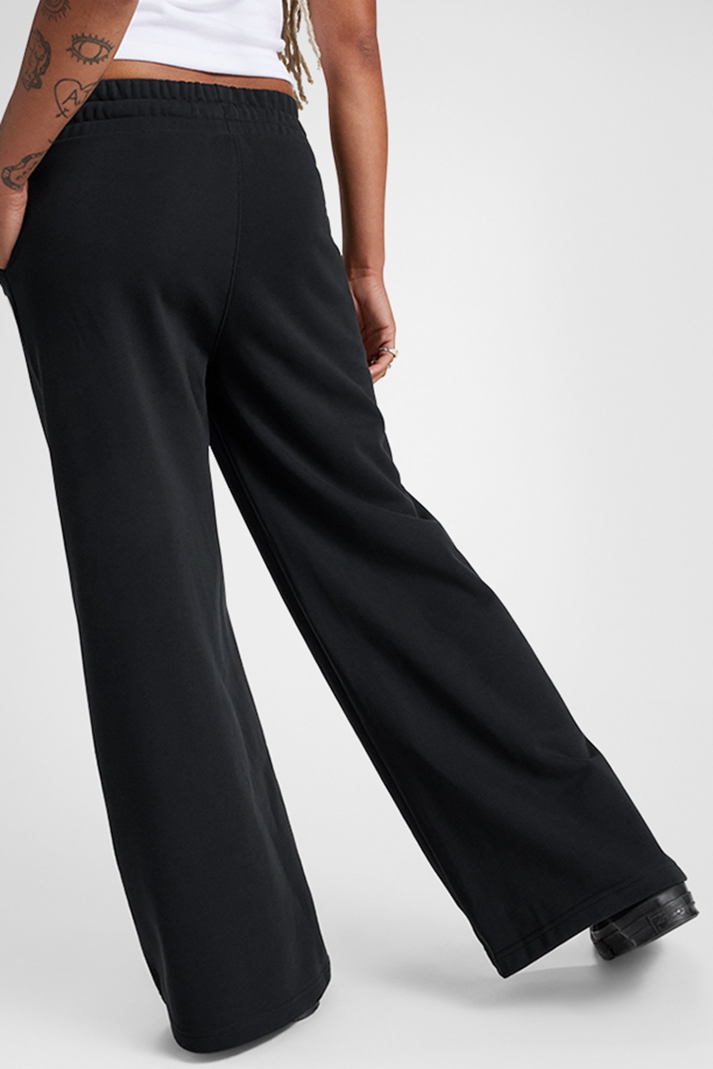KNIT WIDE LEG PANTS CONVERSE BLACK 2