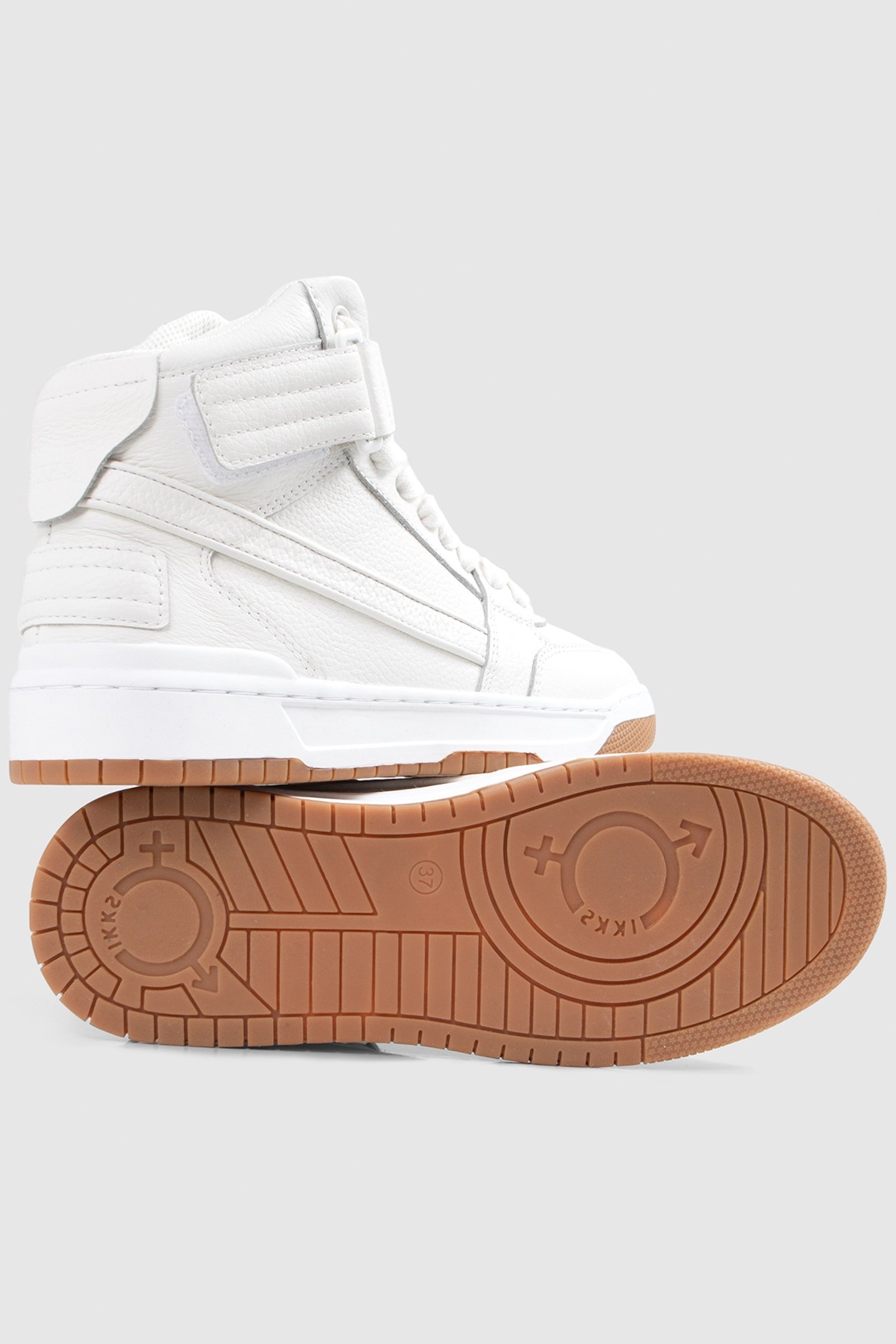 UNISEX WHITE LEATHER GENDER FREE TRAINERS 3