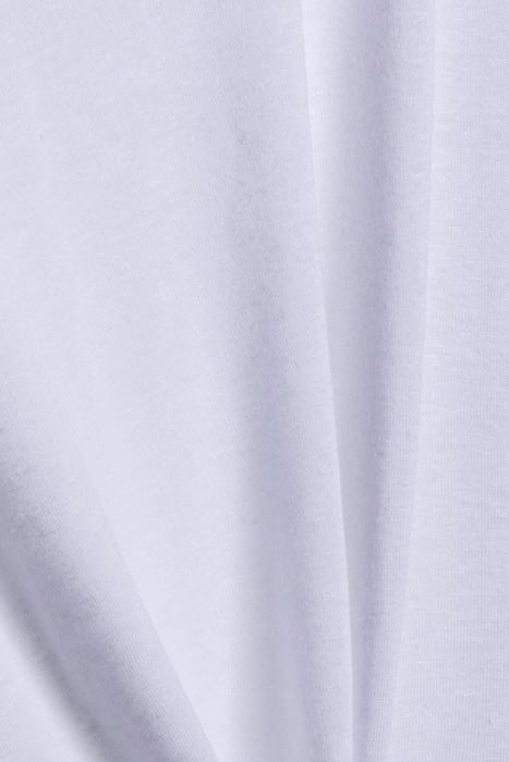 LINEN V NECK T SHIRT WHITE 4