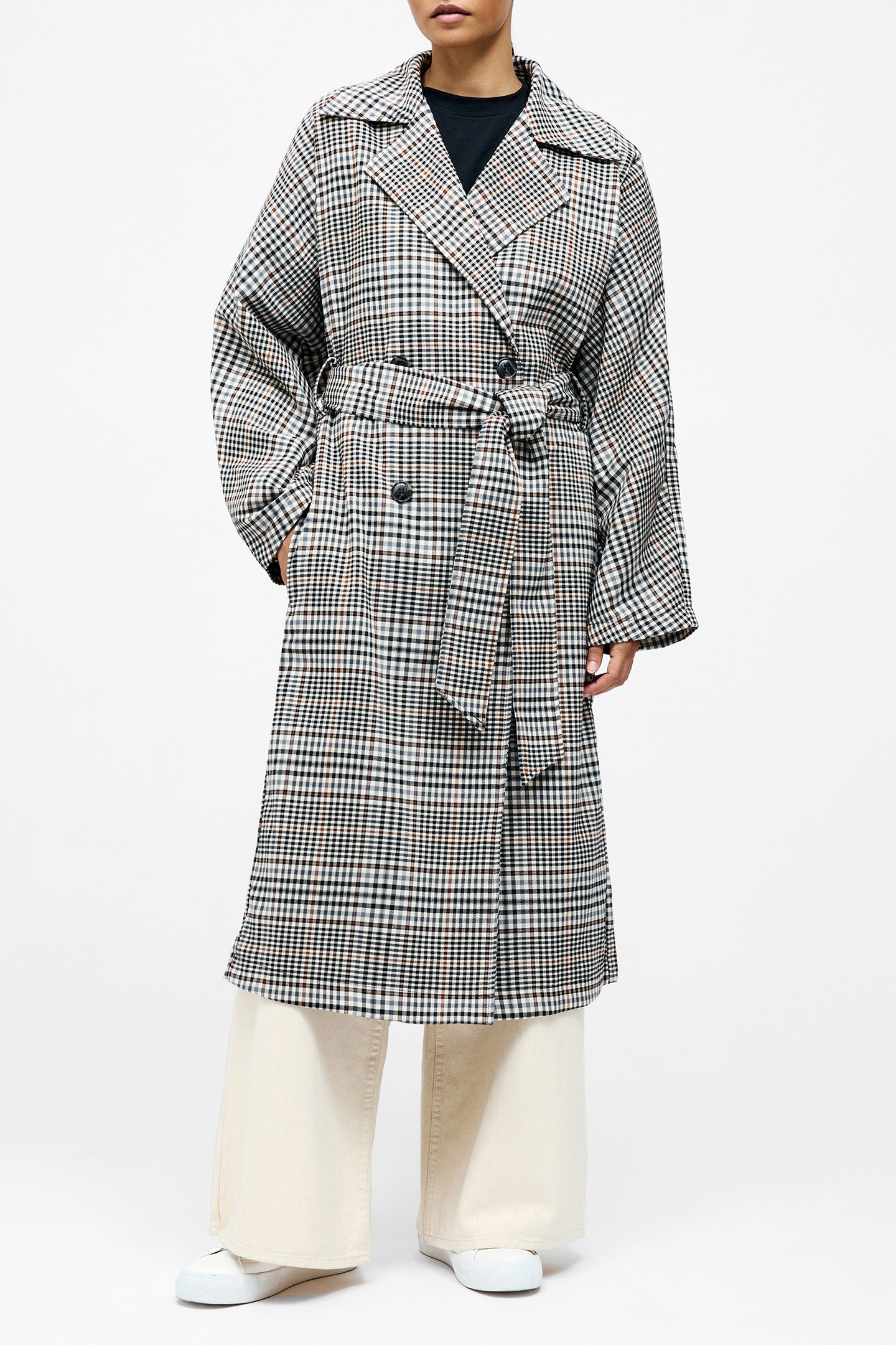CHECK TRENCH COAT MULTI 1