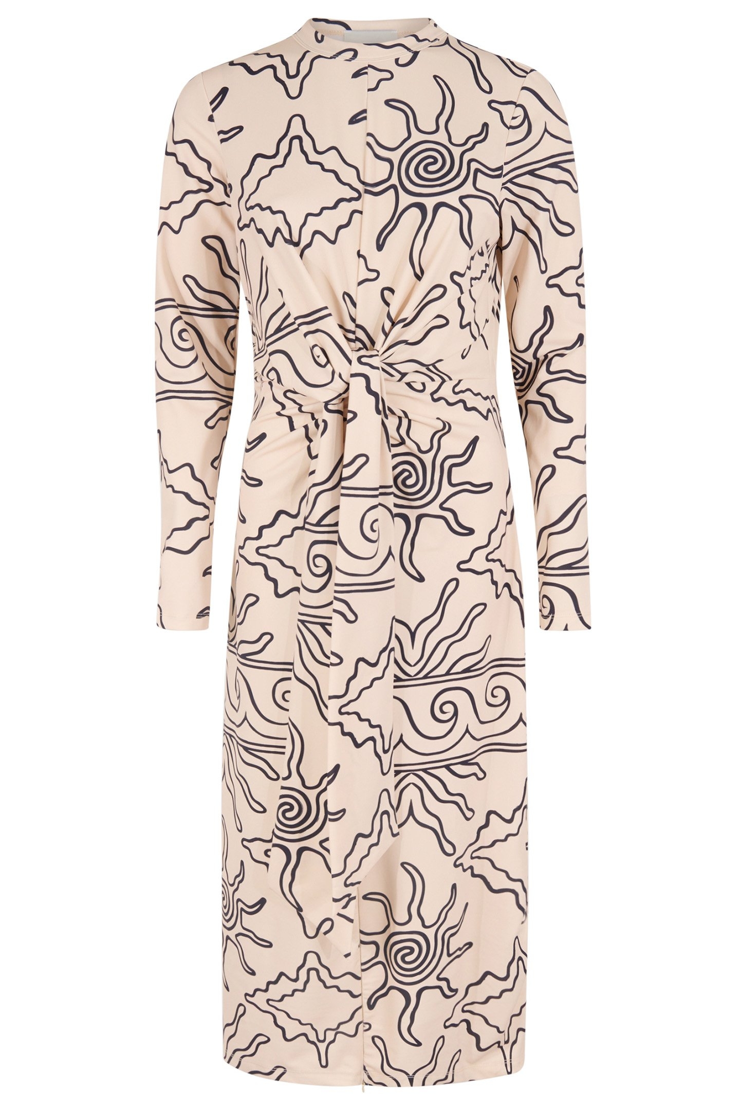 LA-SBPRINTED TRAVEL DRESS BLACK/WHITE 3