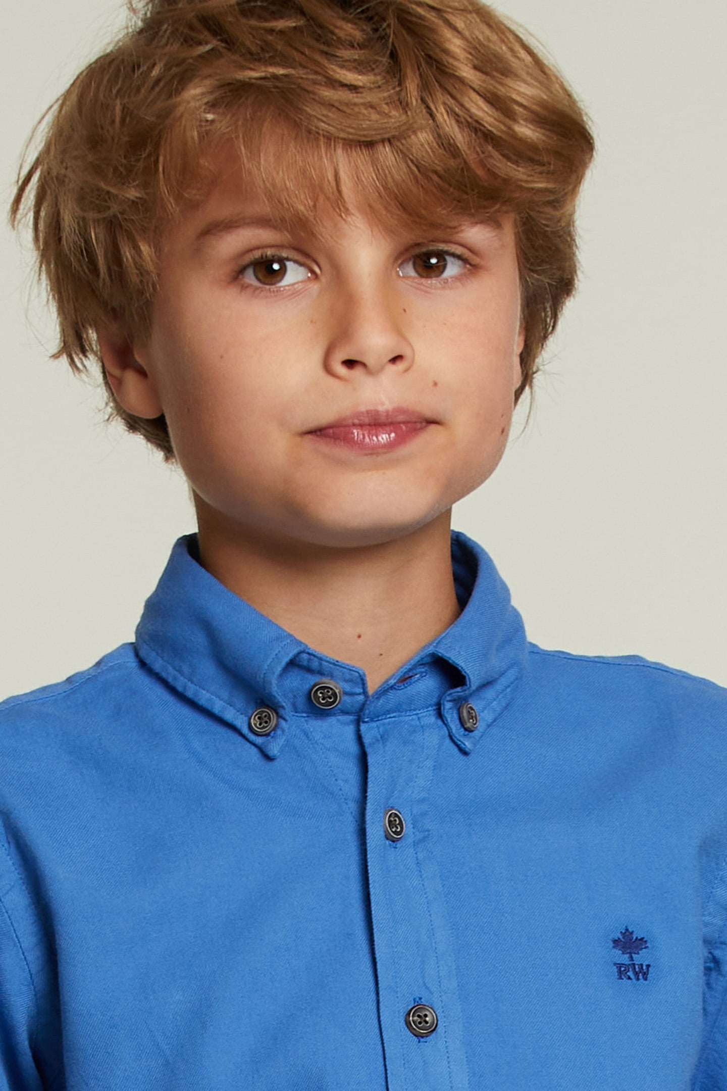 CUSTOM FIT COTTON SHIRT BLUE BIRD 4