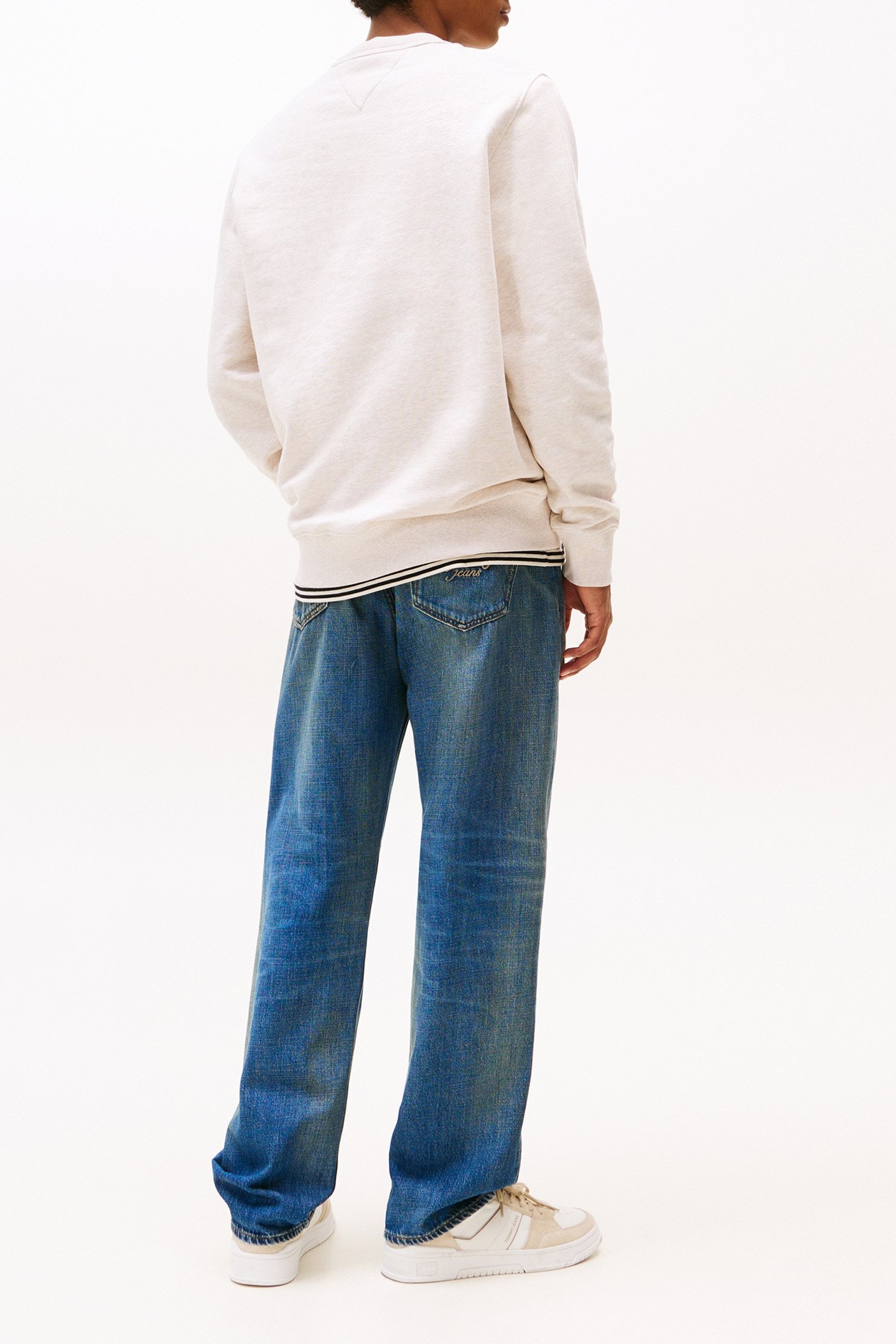 TJM REGULAR FIT CREW NECK SWEATER OAT MARL HTR TONAL 3