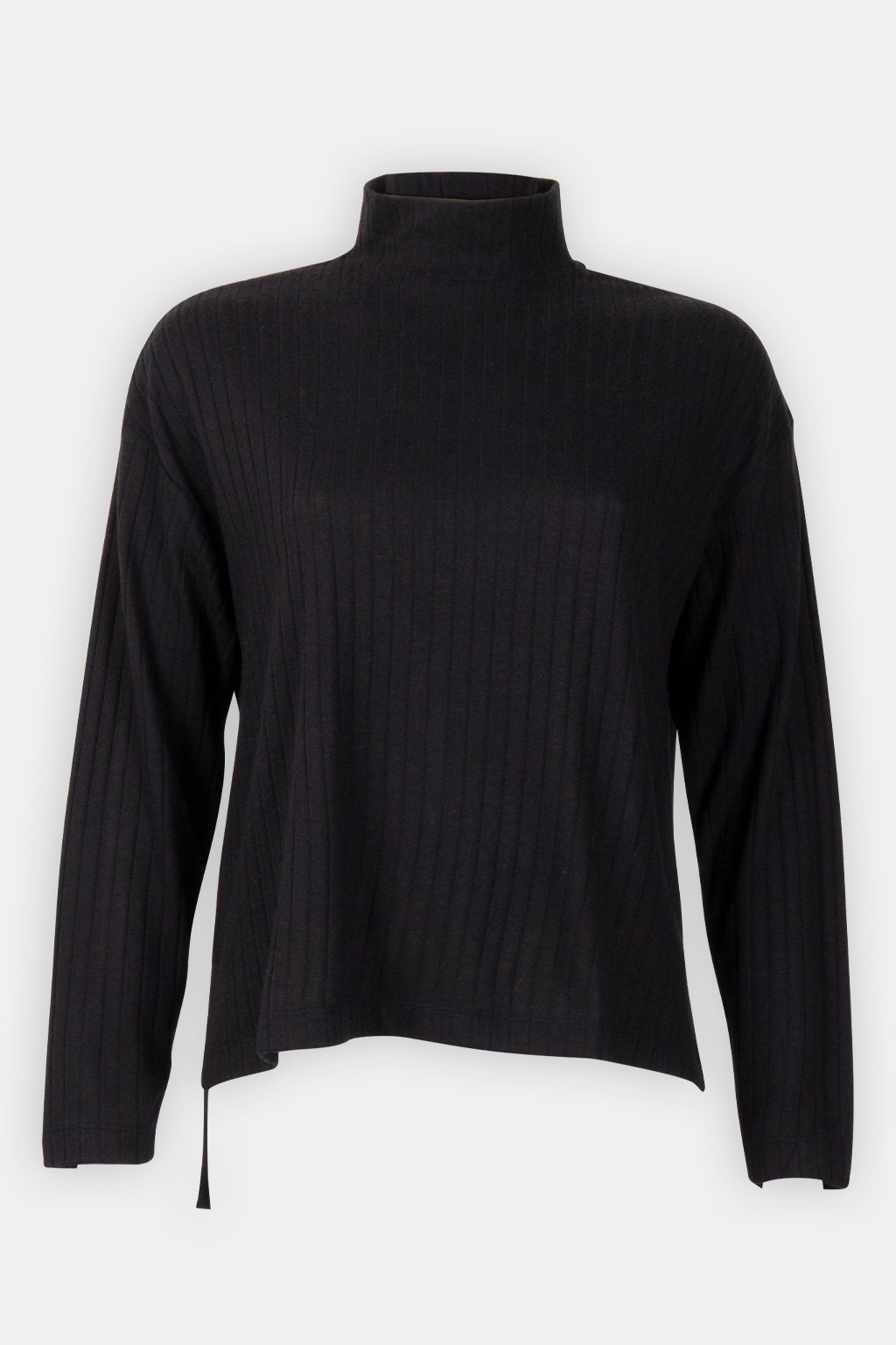 HIGH NECK RIBBED JUMPER BLACK 3