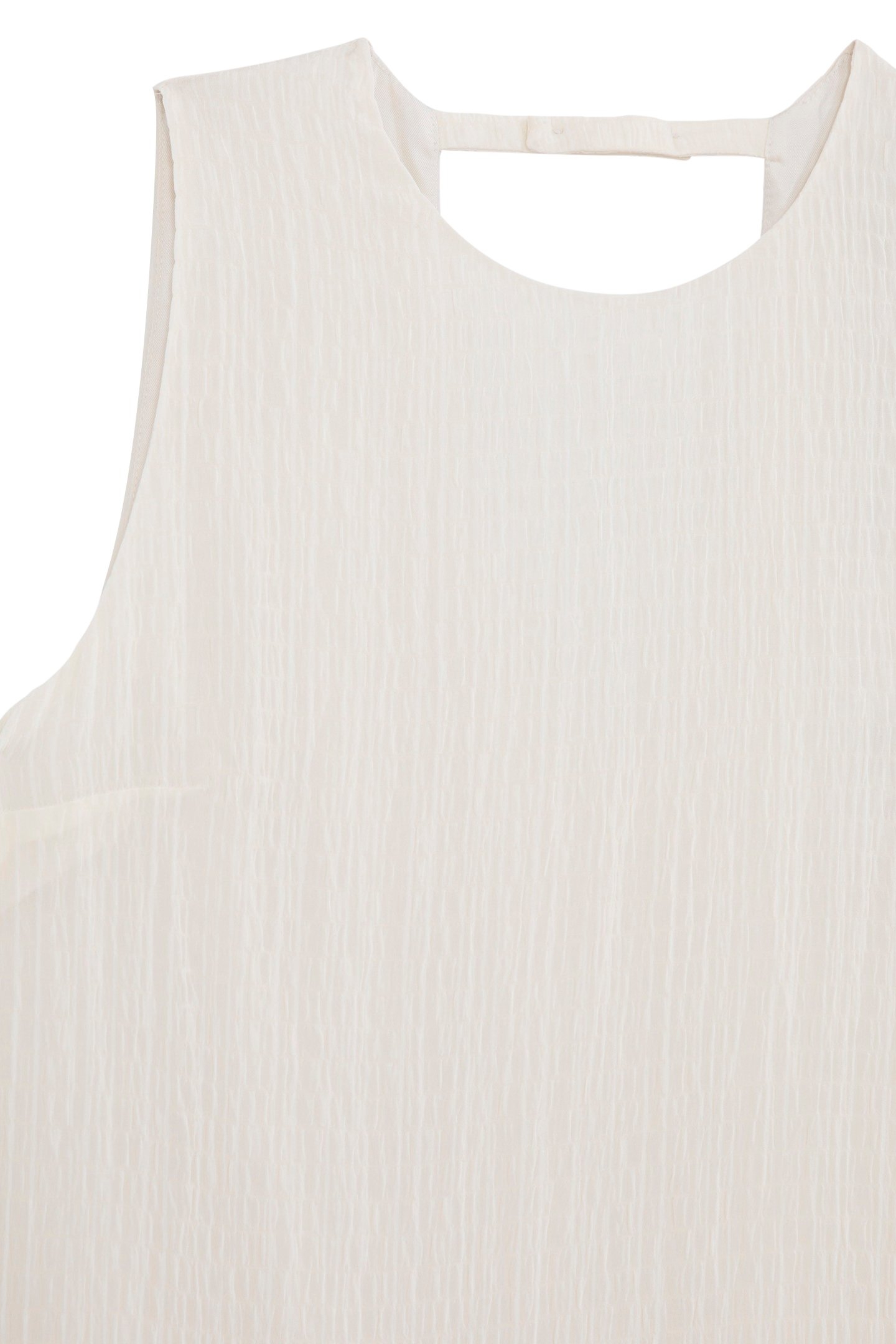 WHITE VOILE MAXI DRESS WITH CHECK PATTERN EFFECT 3