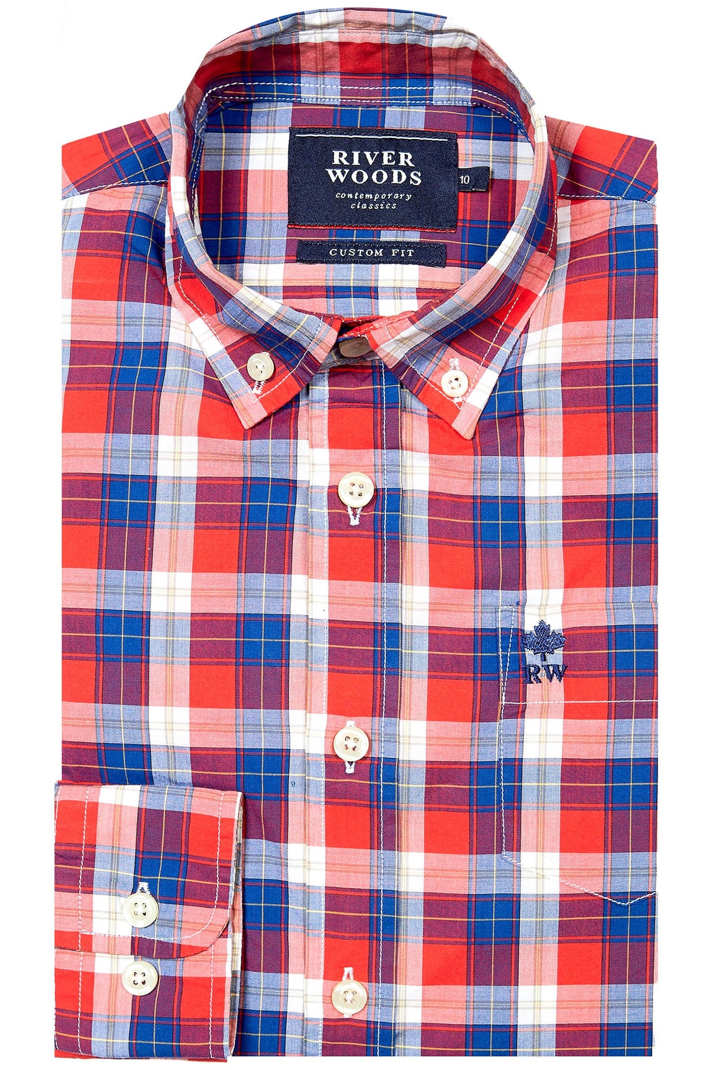 CUSTOM FIT CHECKED SHIRT MULTI 1