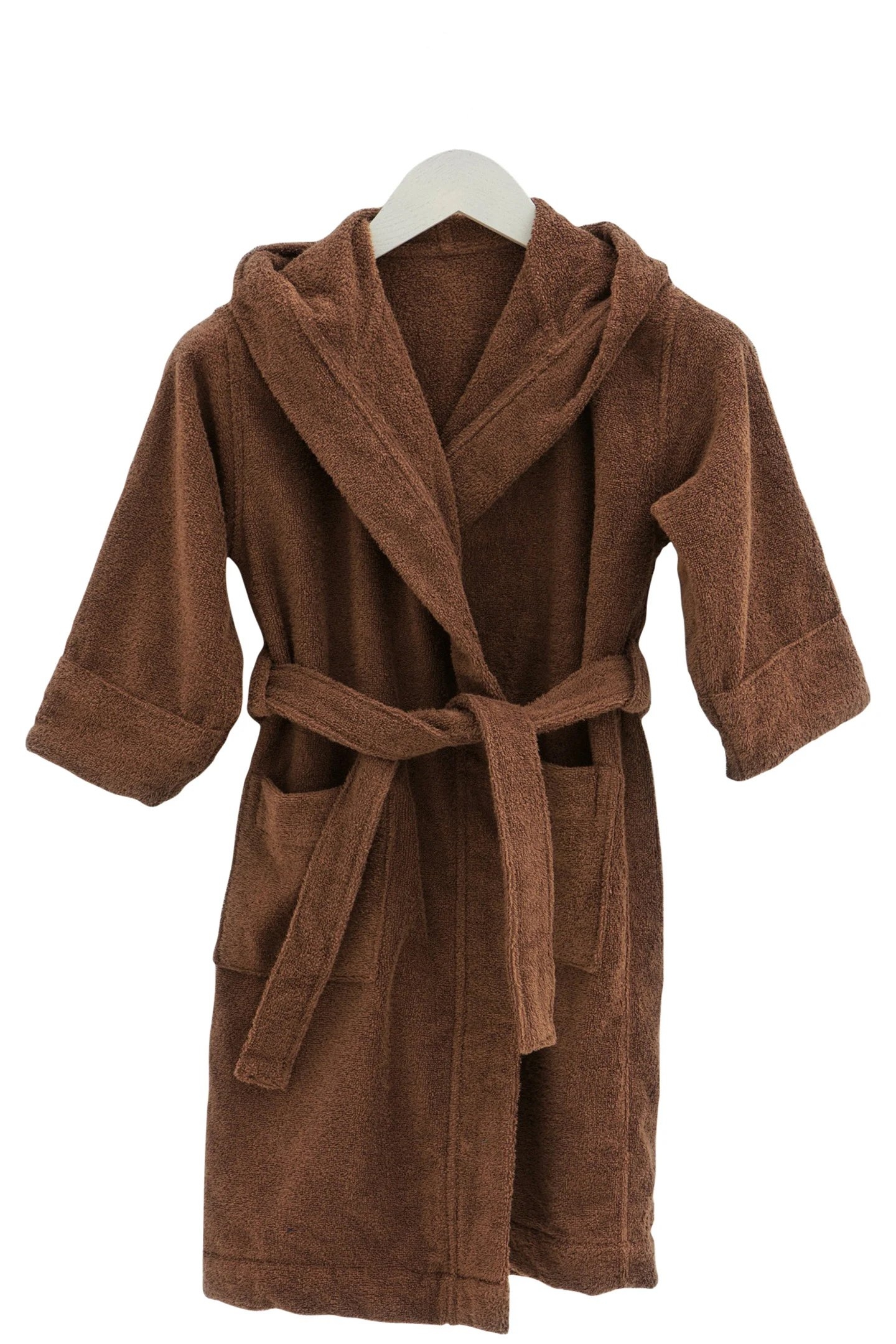 UNISEX HOODED BATHROBE KODIAK BROWN 1