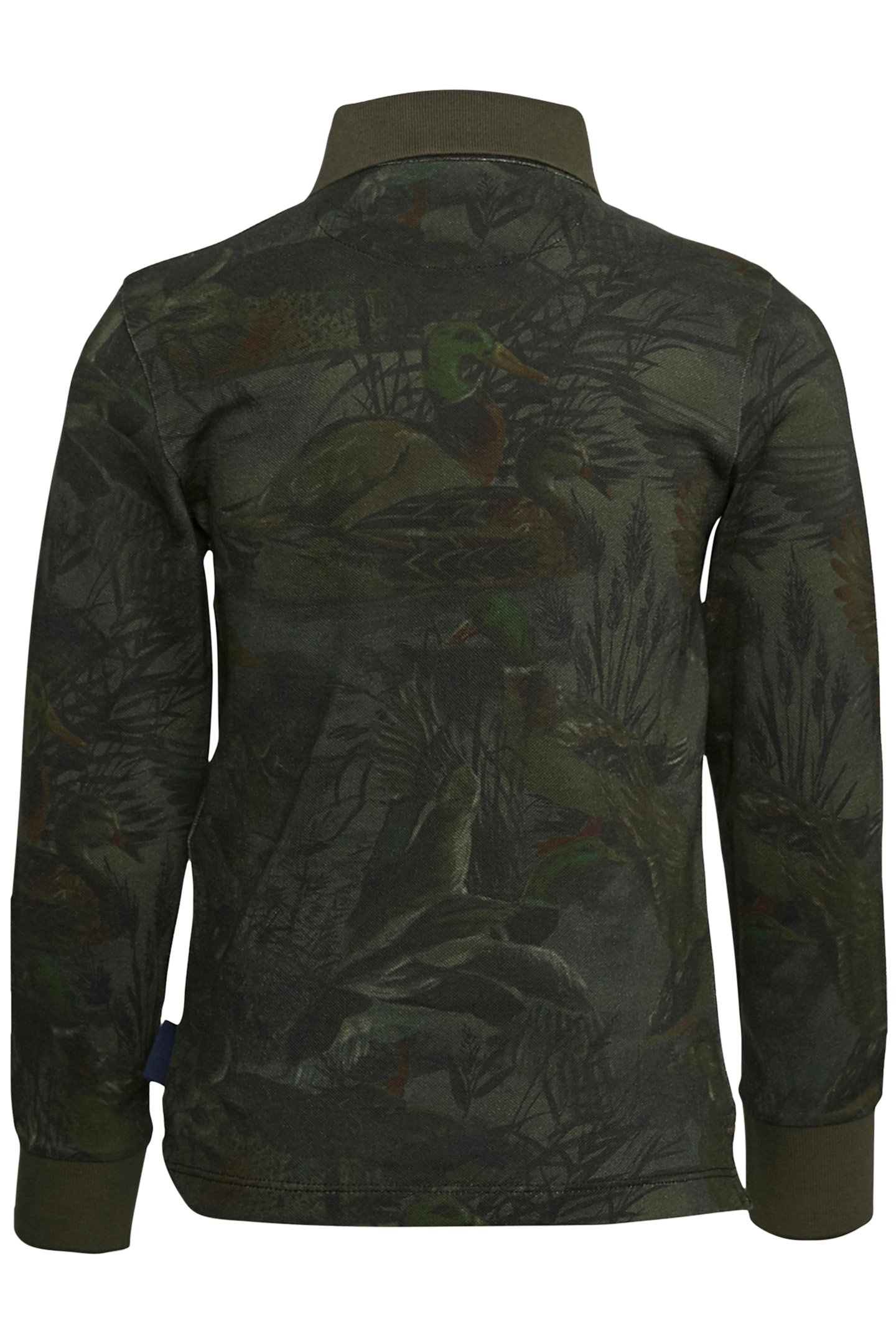 FLORAL POLO LONG SLEEVES KHAKI 3