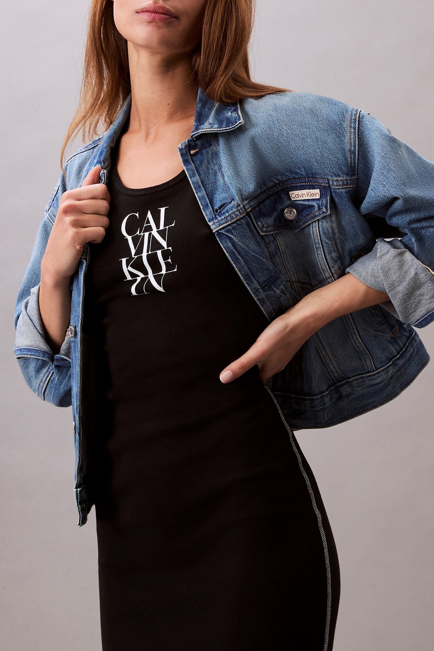 SL COTTON 1X1 RIB TANK DRESS BLACK 4