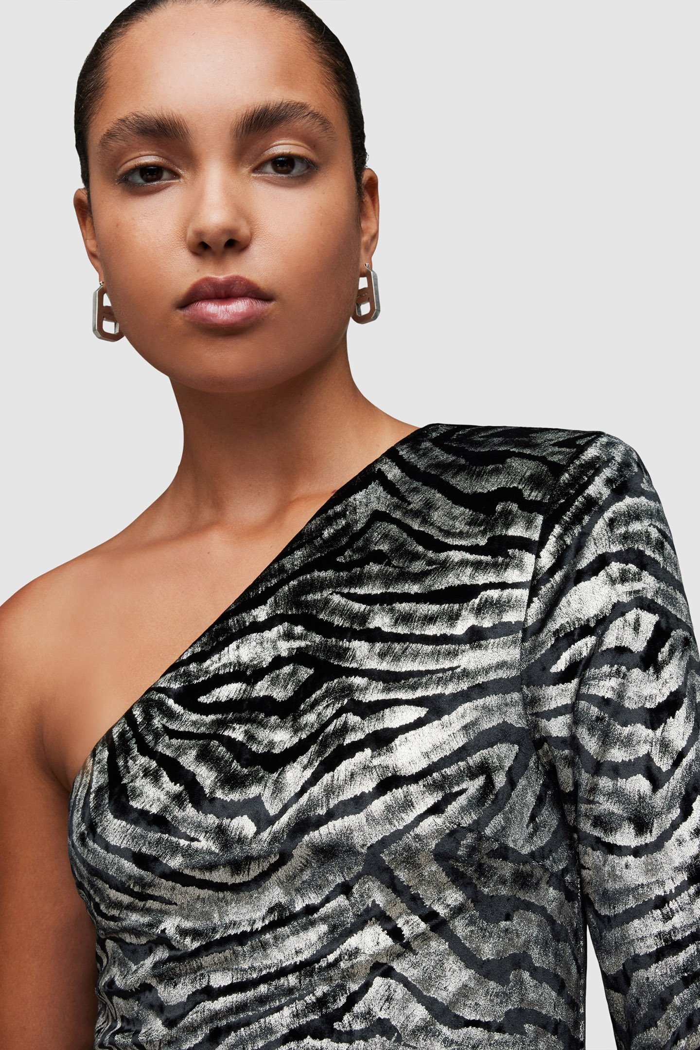 DERI ZEBRA DRESS BLACK/SILVER 7