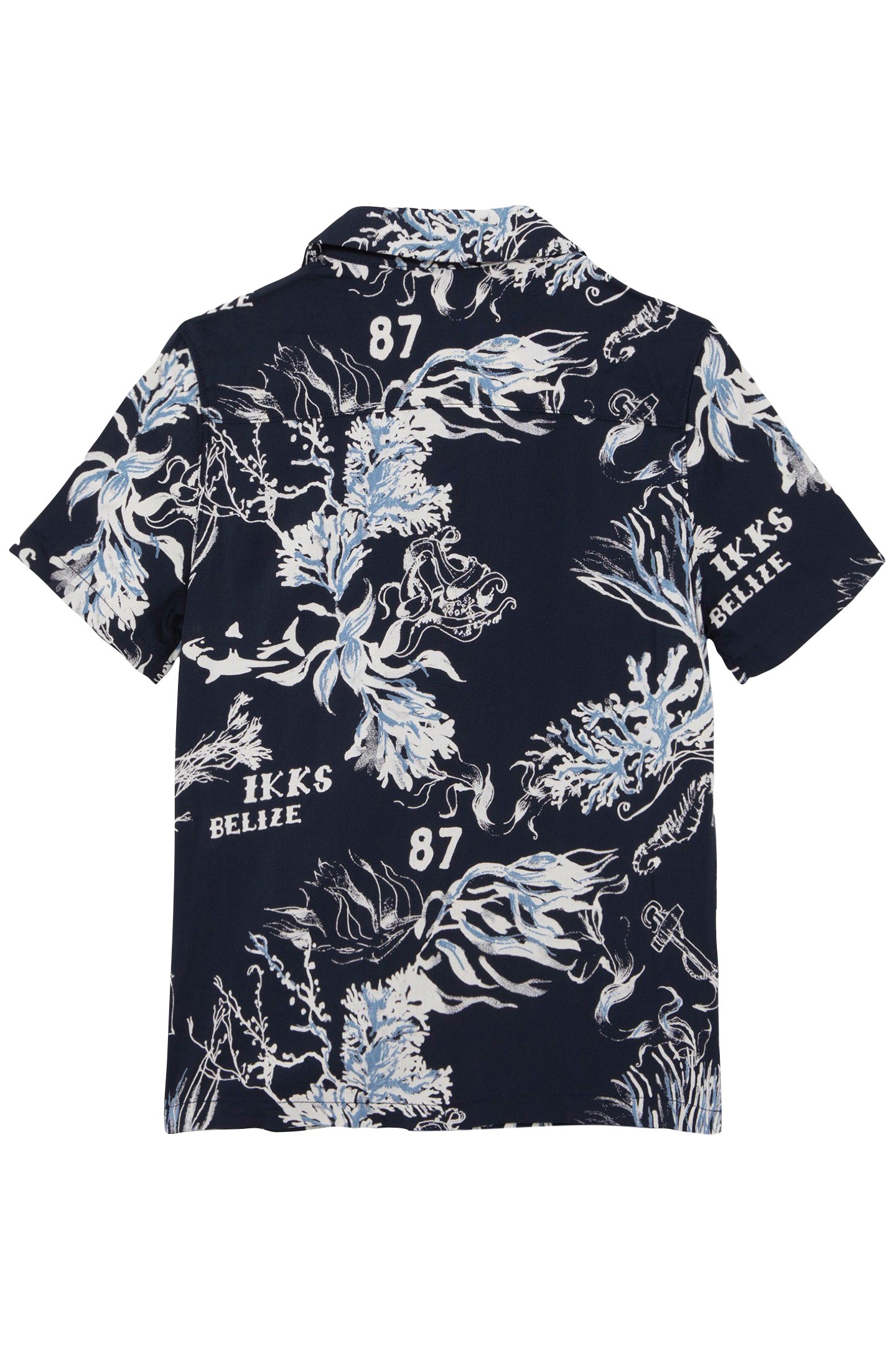 BOYS’ NAVY CORAL PRINT LENZING™ ECOVERO™ SHIRT 2