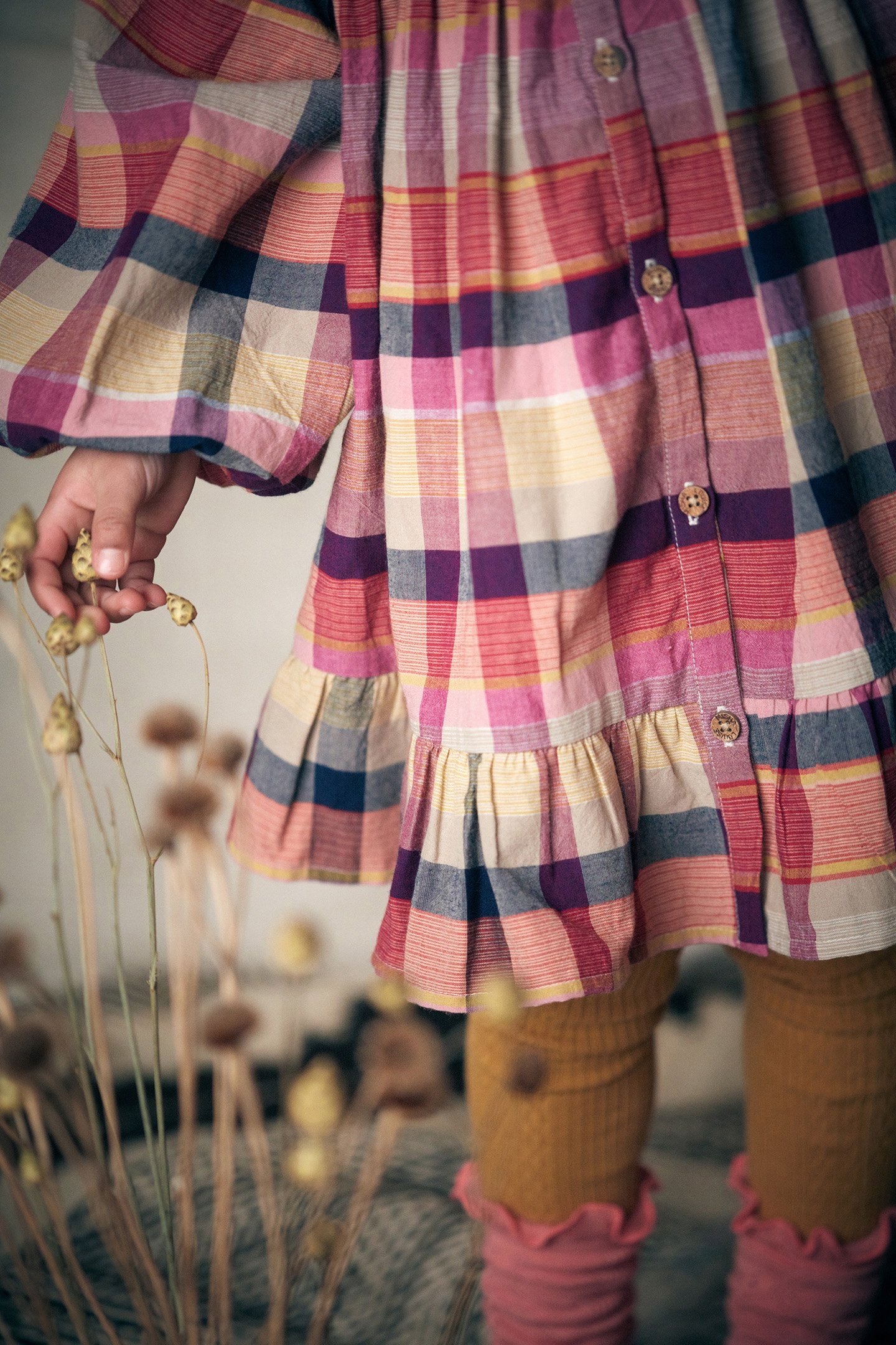 DRESS MASSILIA FUCHSIA TARTAN ROADS 5