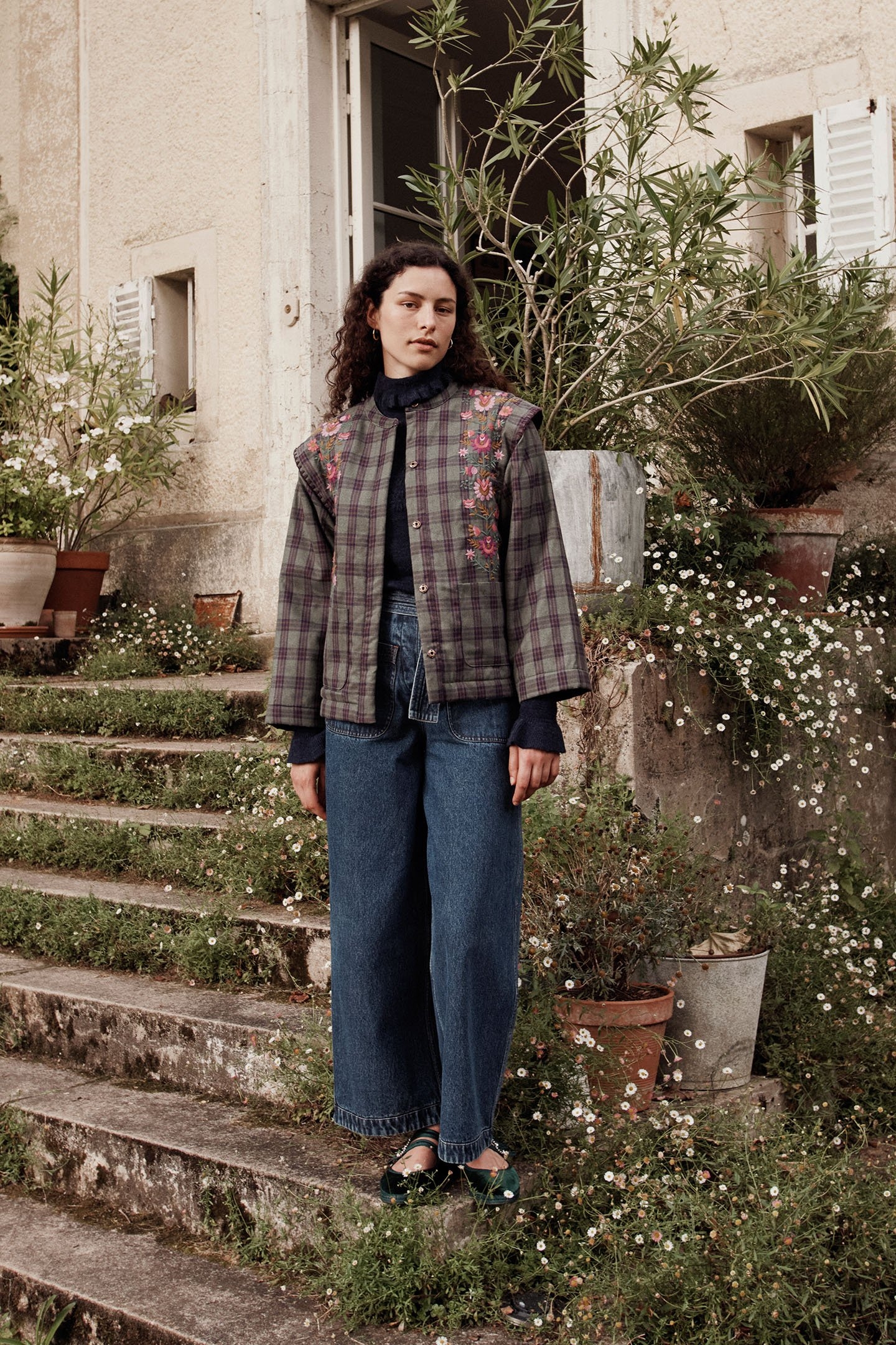 JACKET MAURA GREEN TARTAN 2