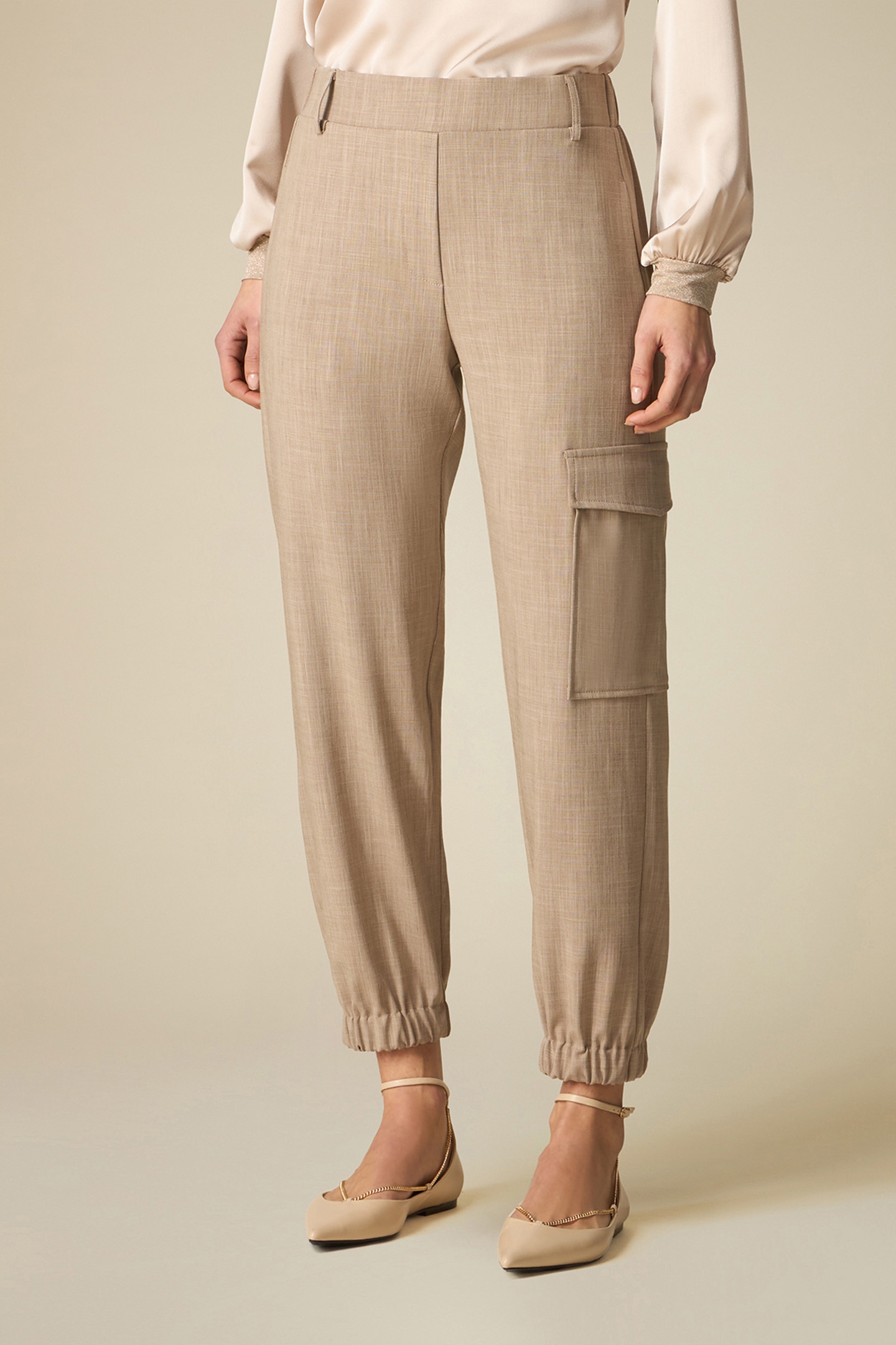 MÉLANGE CARGO JOGGERS NATURAL 1